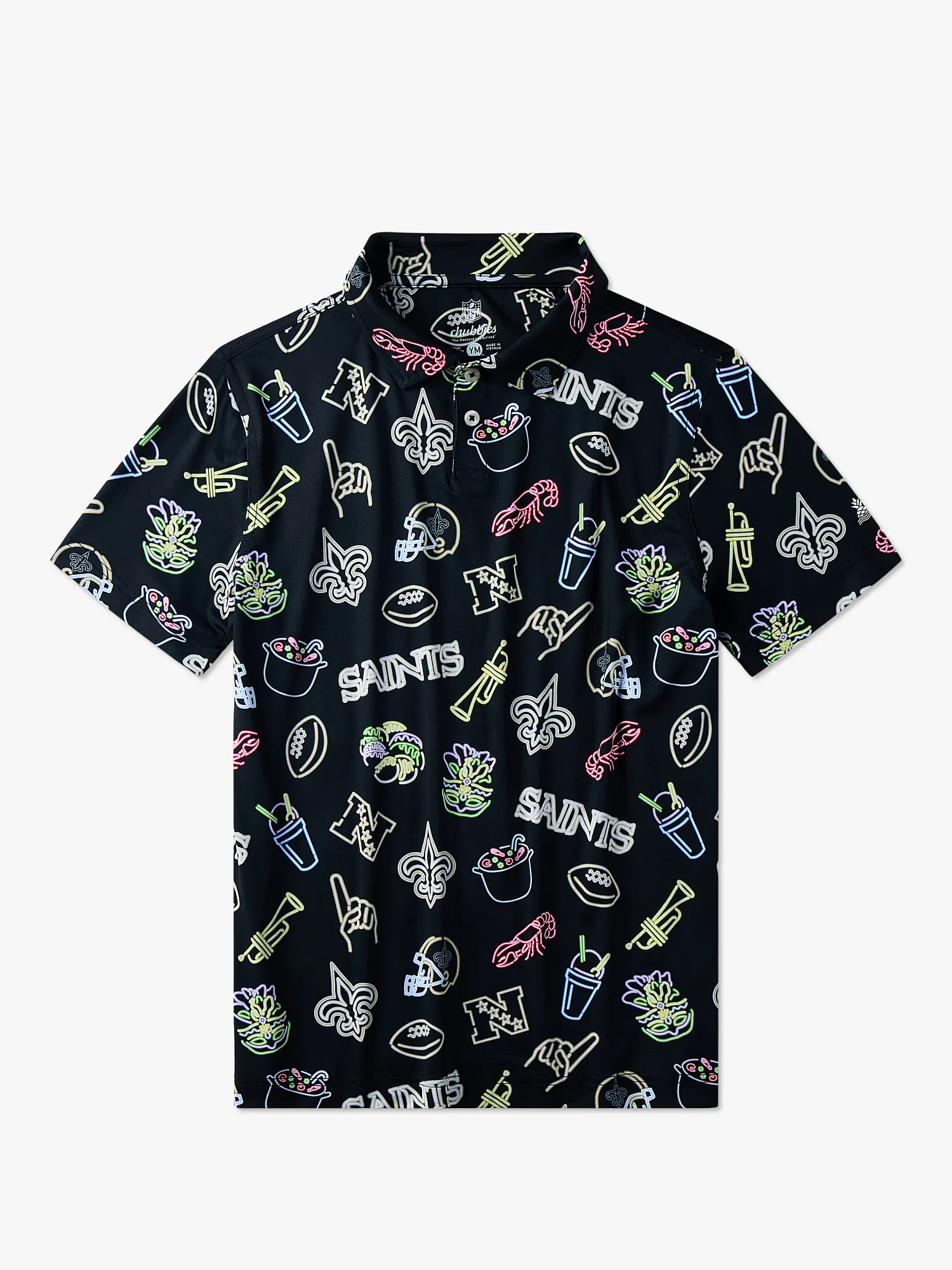 The Neon Saints (NFL Boys Performance Polo)