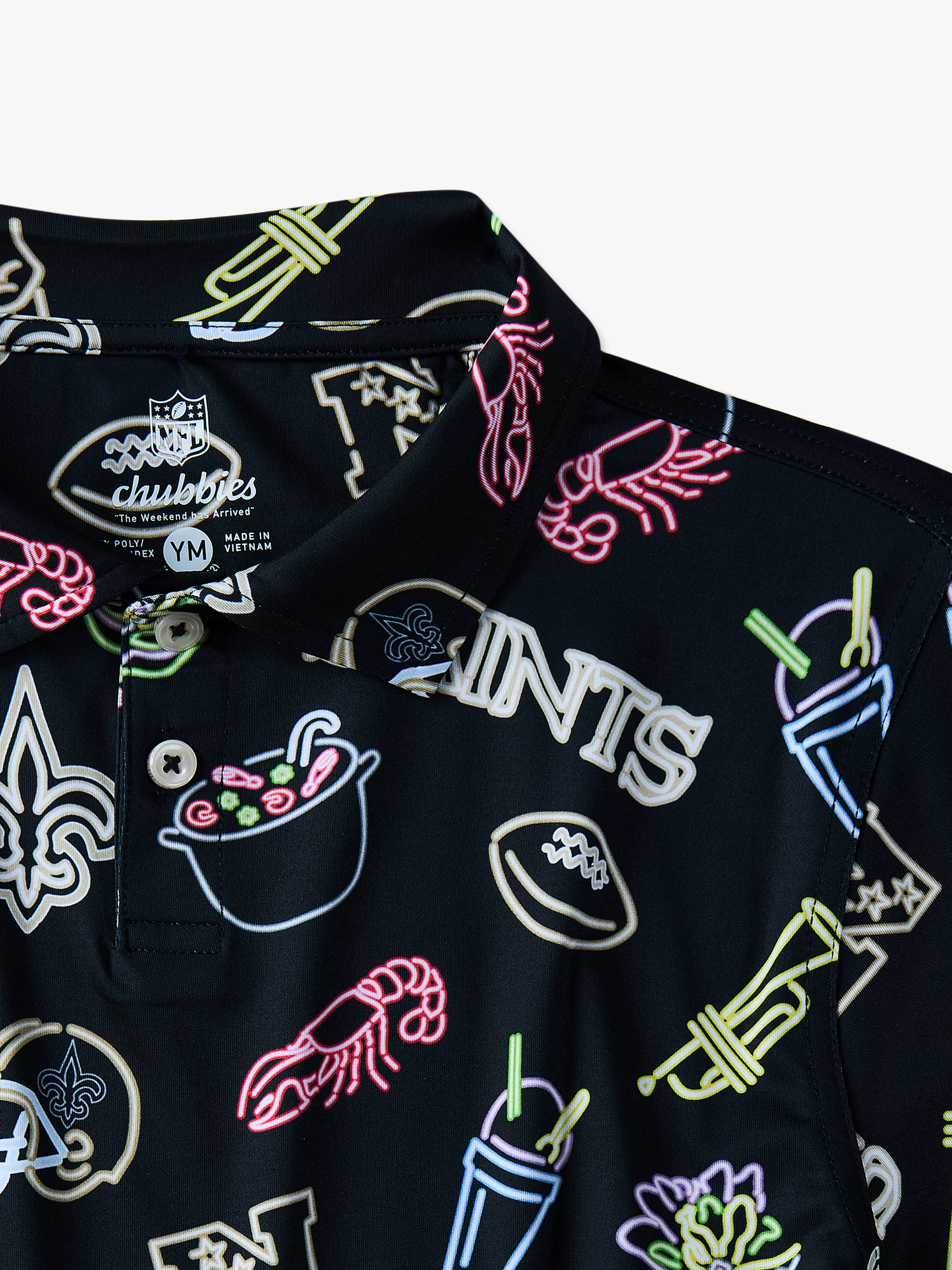 The Neon Saints (NFL Boys Performance Polo)