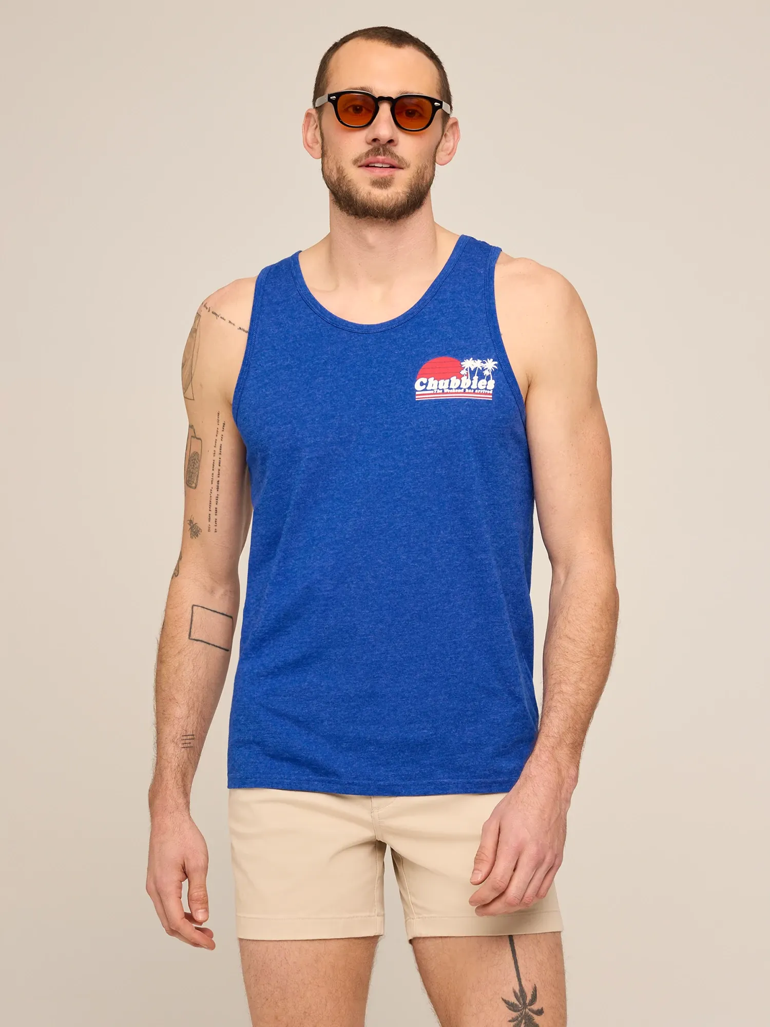 The Ol' College Try (Non Pocket Graphic Tank)- Dark Blue