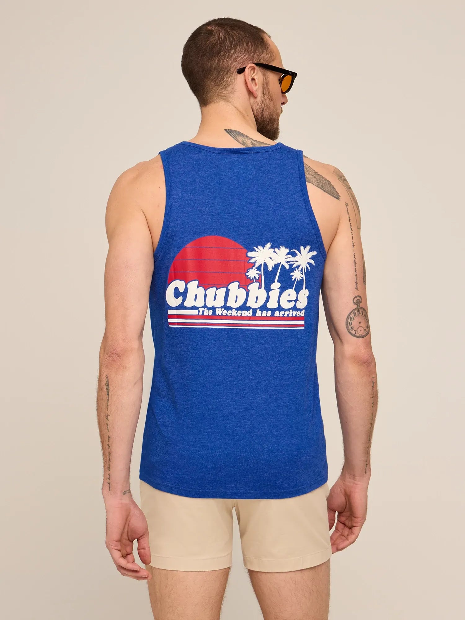 The Ol' College Try (Non Pocket Graphic Tank)- Dark Blue