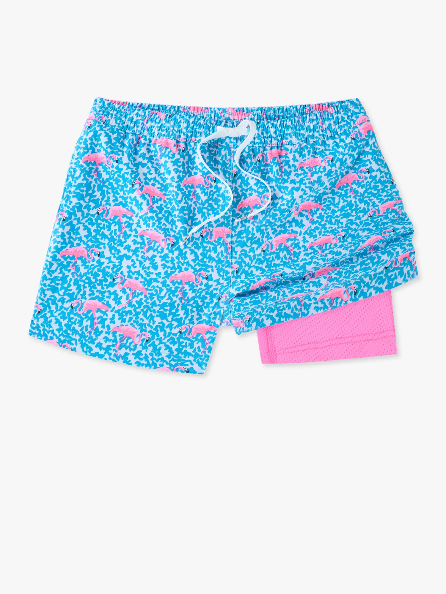 The Domingos Are For Flamingos (Boys Lined Classic Swim Trunk- Shorter)
