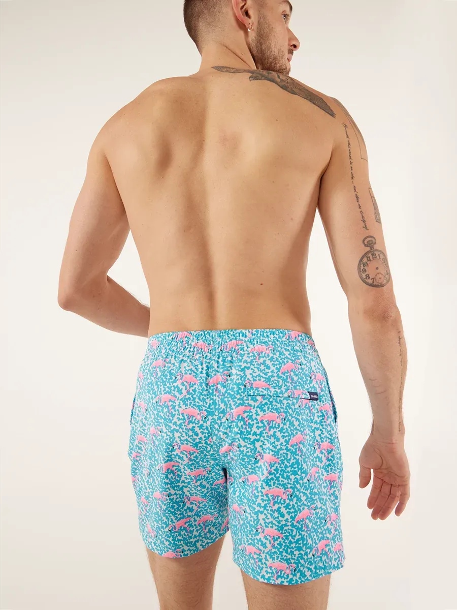 The Domingos Are For Flamingos 5.5" (Lined Classic Swim Trunk)