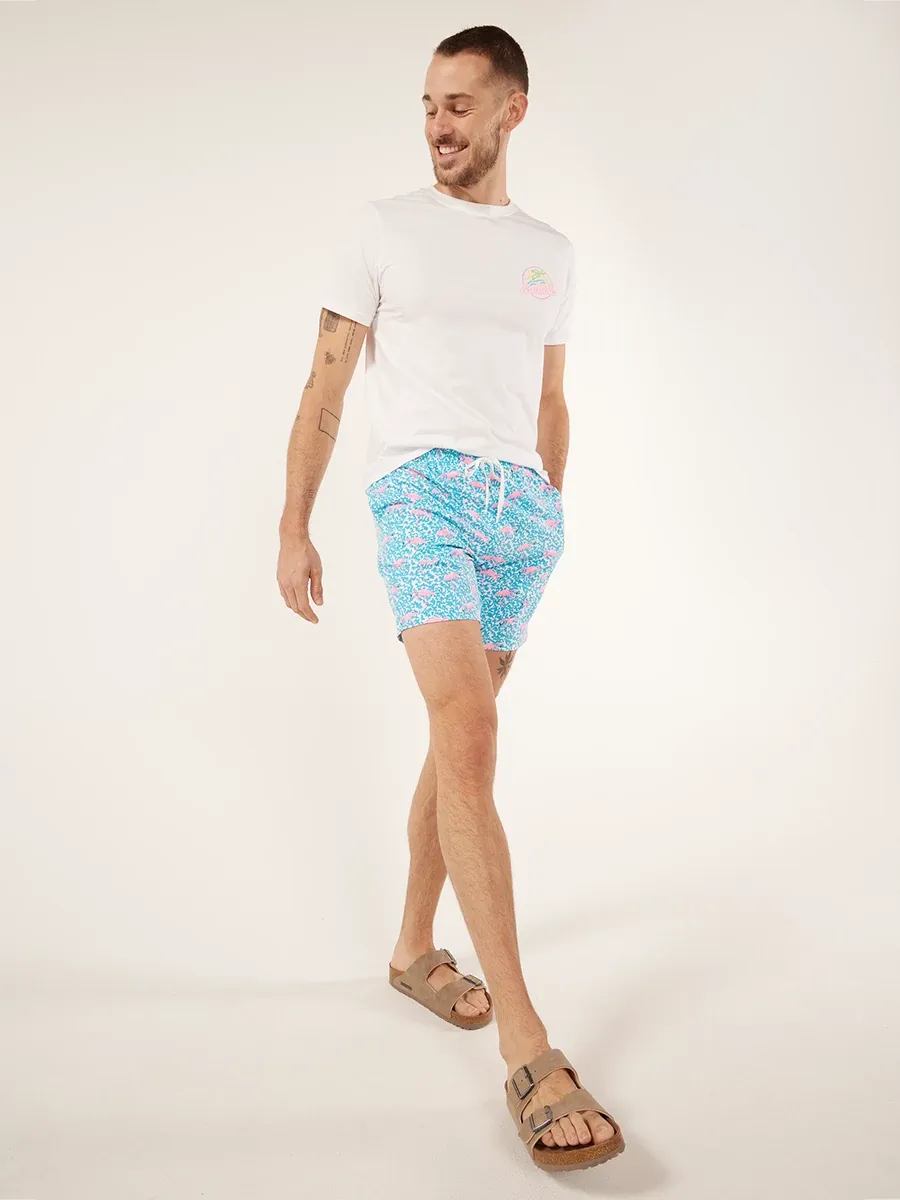 The Domingos Are For Flamingos 7" (Lined Classic Swim Trunk)