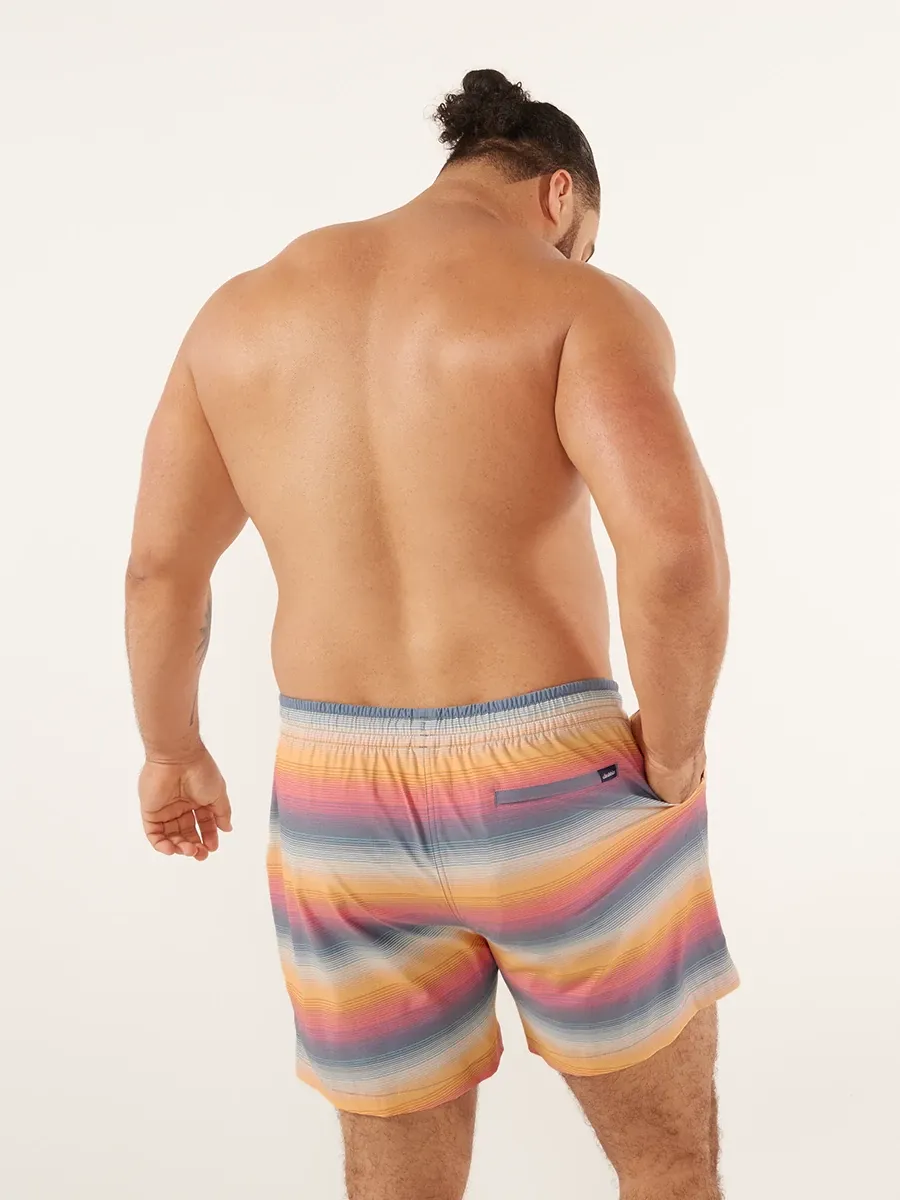 The Malibu Sunsets 5.5" (Faded Classic Lined Swim Trunk)