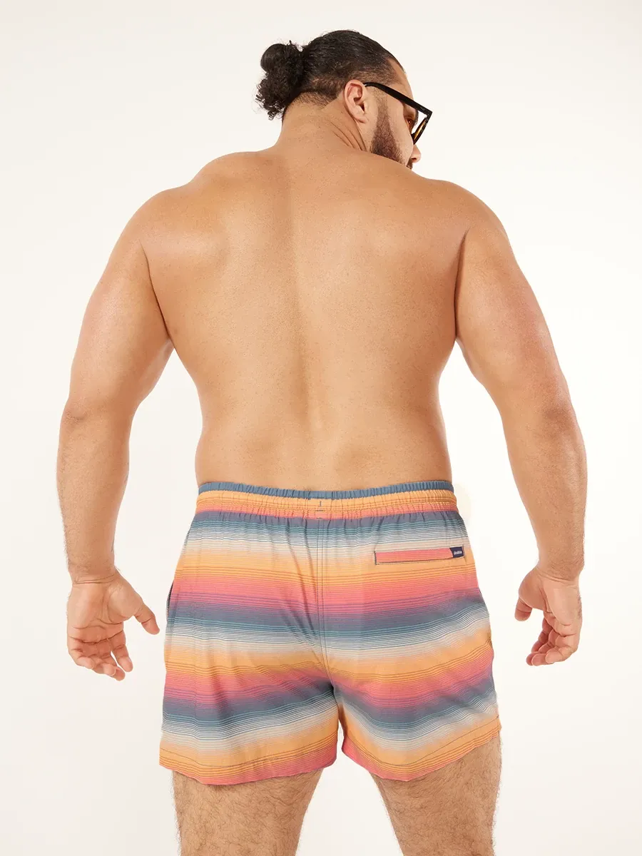 The Malibu Sunsets 4" (Faded Classic Lined Swim Trunk)