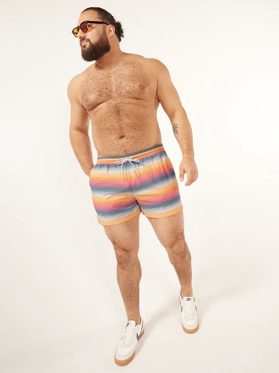 The Malibu Sunsets 4" (Faded Classic Lined Swim Trunk)