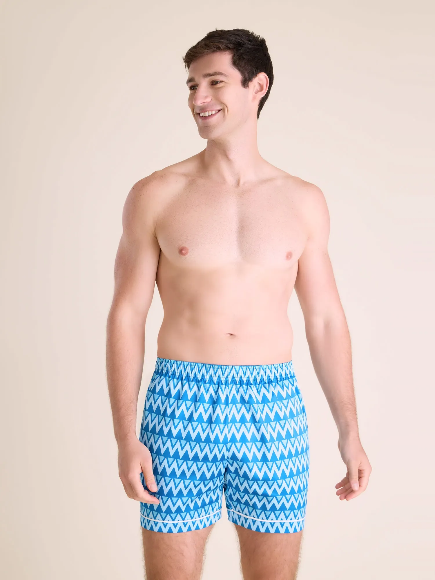 The Fly-Mingos- Blue (Satin Sleep Short)