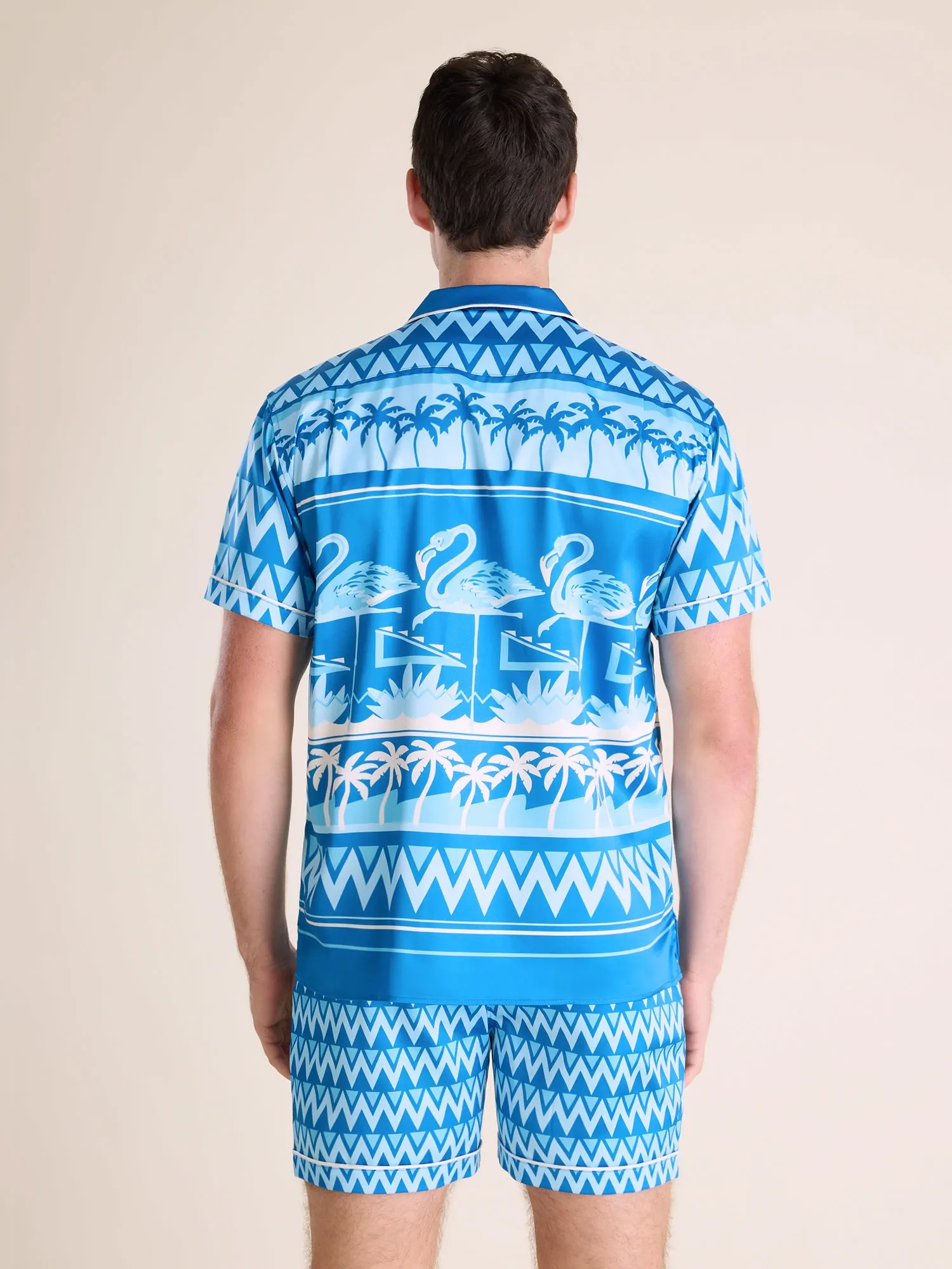 The Fly-Mingo- Blue (Satin Sleep Shirt)
