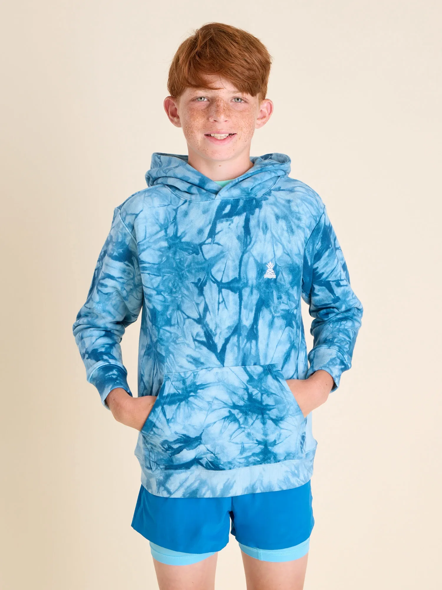 The Glass Fractal - Deep Blue (Boys Comfort Hoodie)