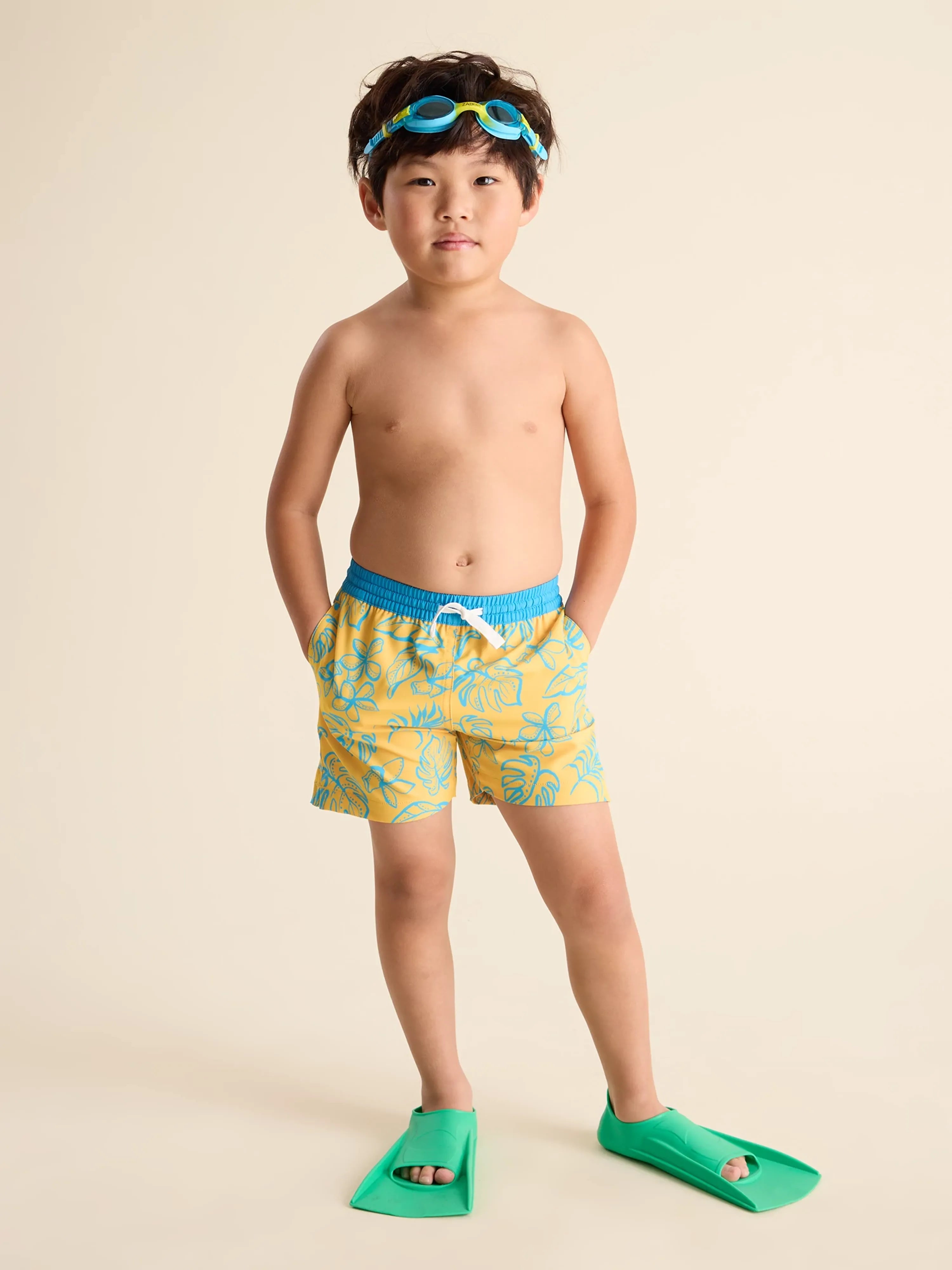 The Floral Explorers (Toddler Swim Trunk)