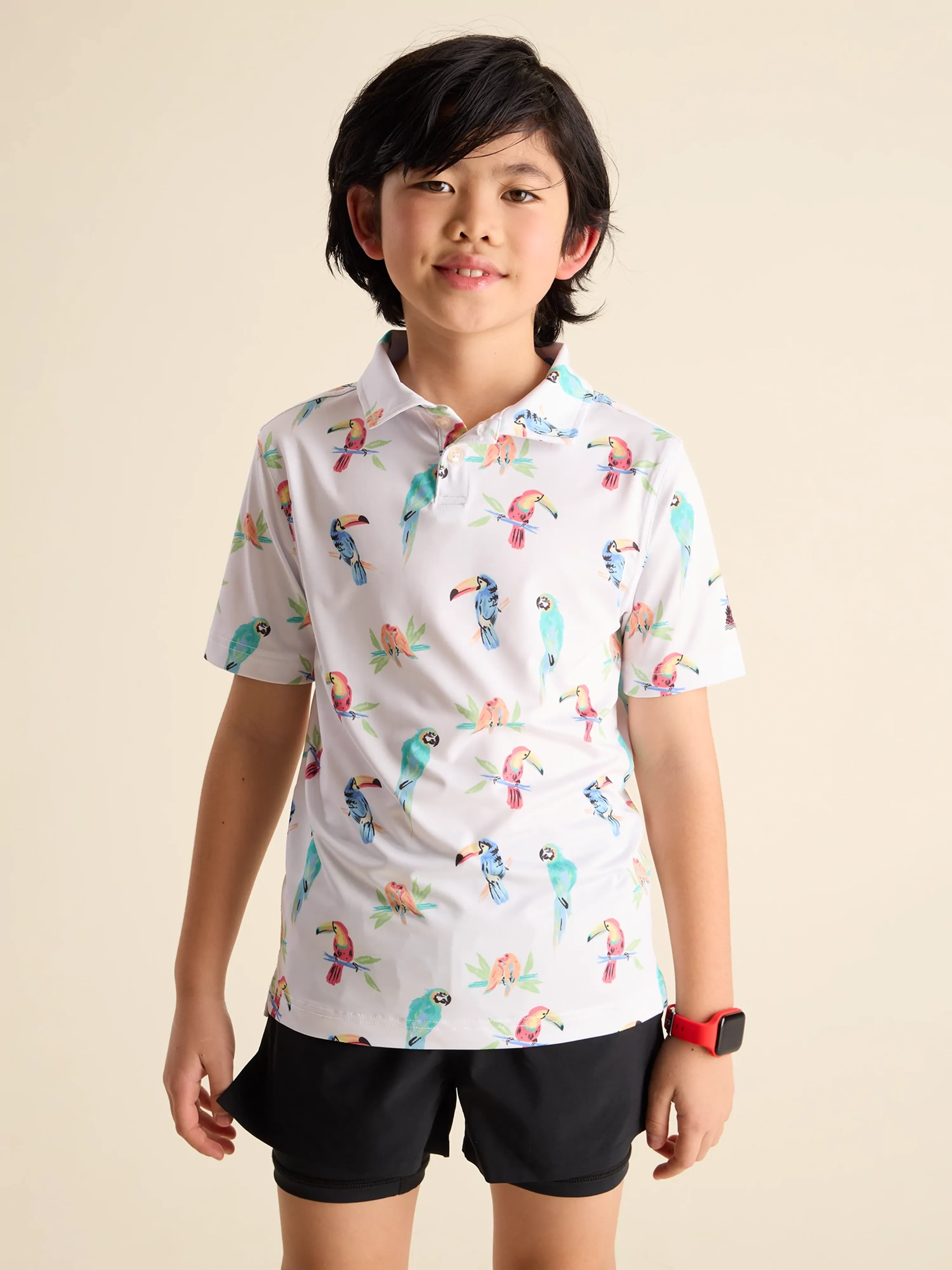 2511-the-dude-where-s-macaw-boys-performance-polo-1.webp The Dude Where's Macaw (Boys Performance Polo)