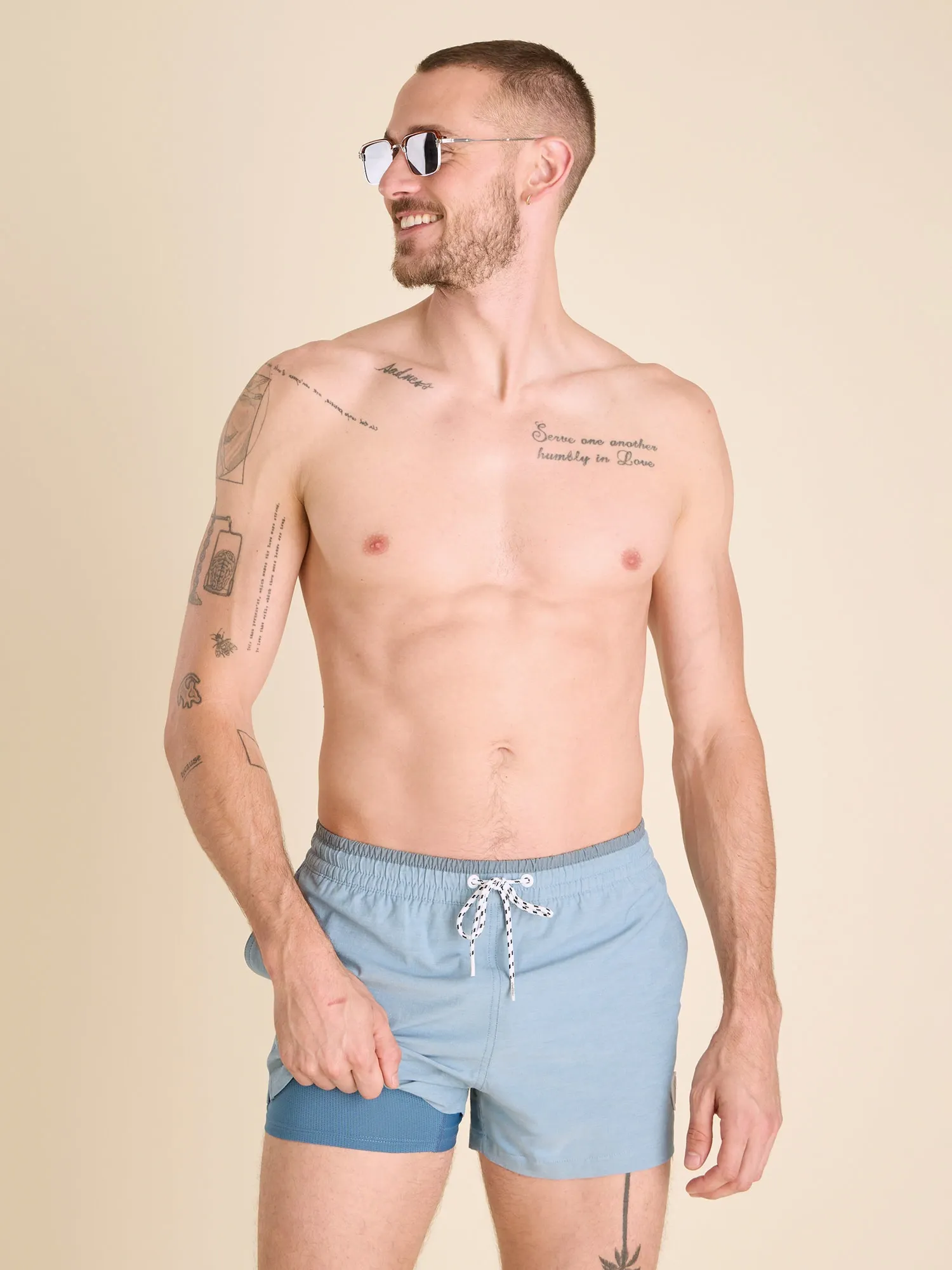 The Blue Horizons 4" (Classic Lined Swim Trunk)