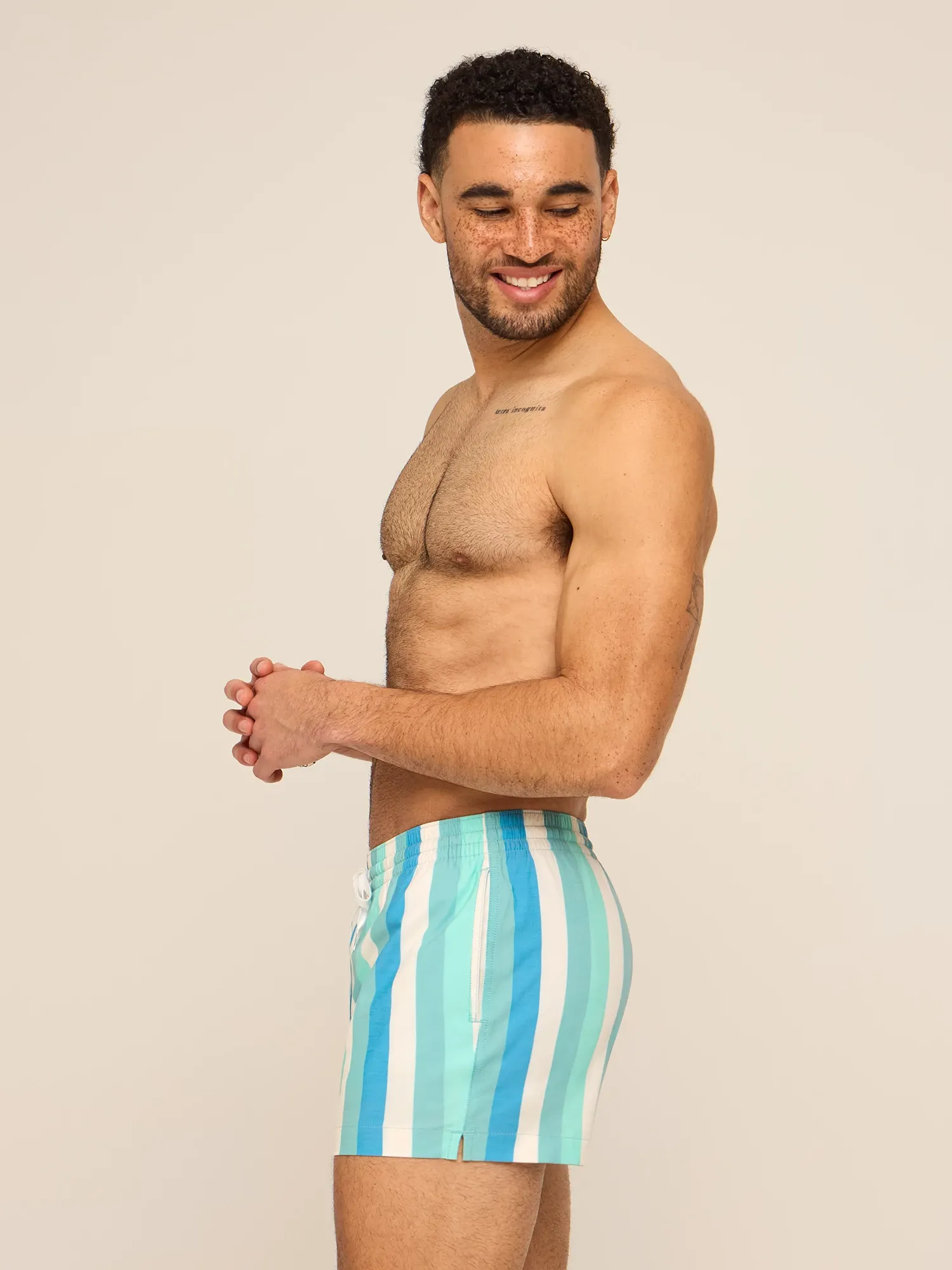 The Eversea Stripes 4" (Classic Lined Swim Trunk)