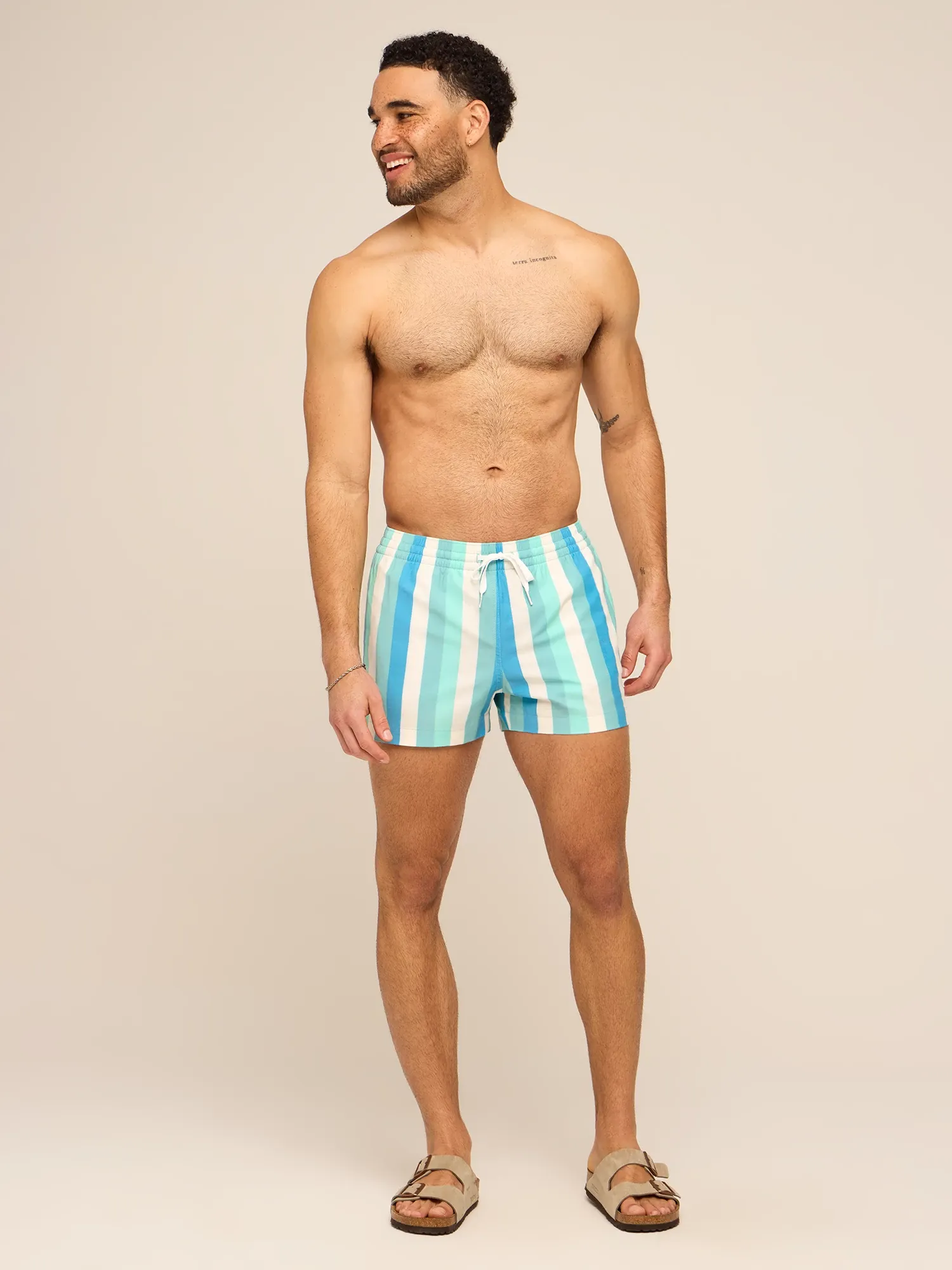 The Eversea Stripes 4" (Classic Lined Swim Trunk)