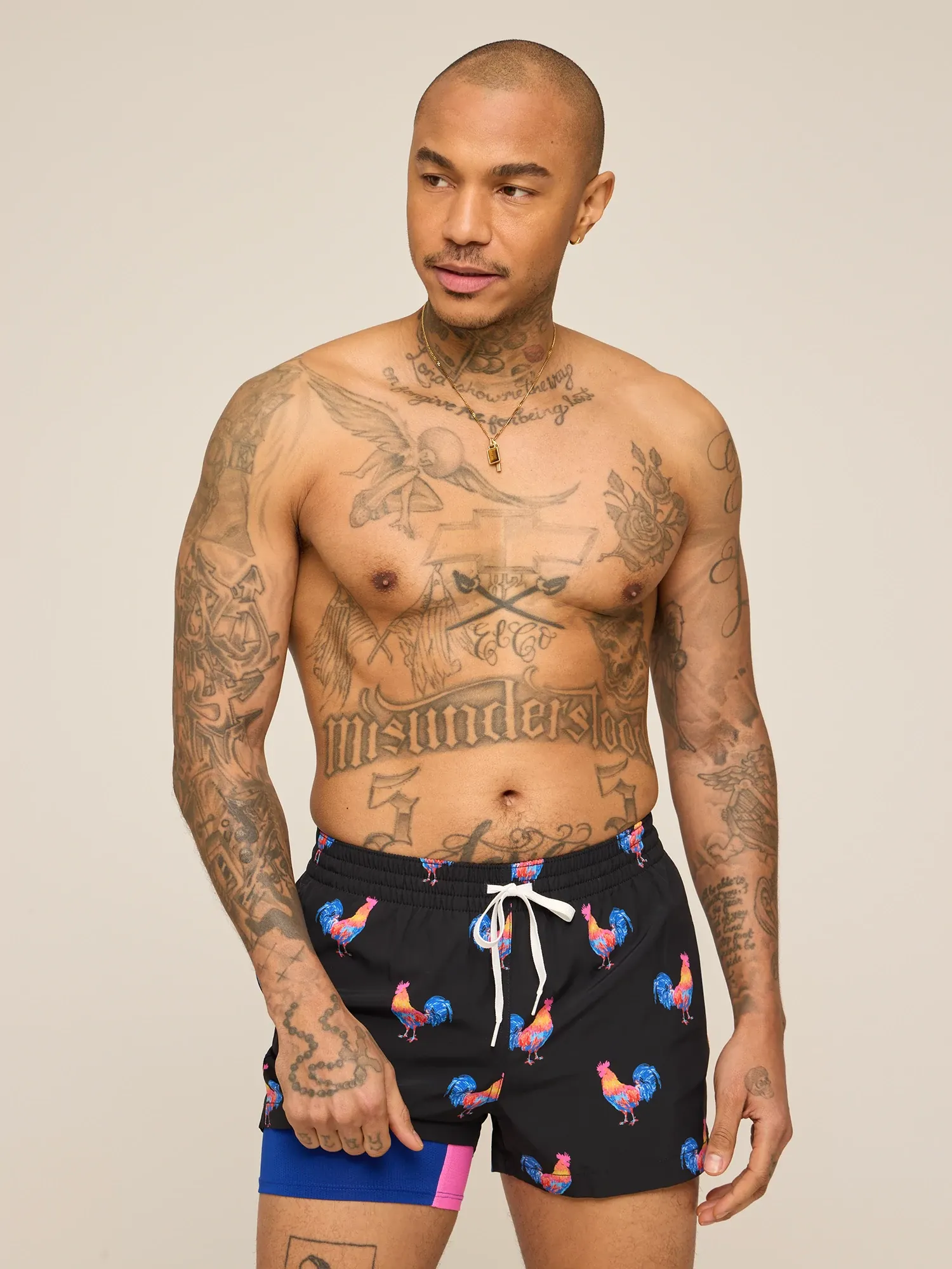 The Cockadoodle Doozies 4" (Classic Lined Swim Trunk)