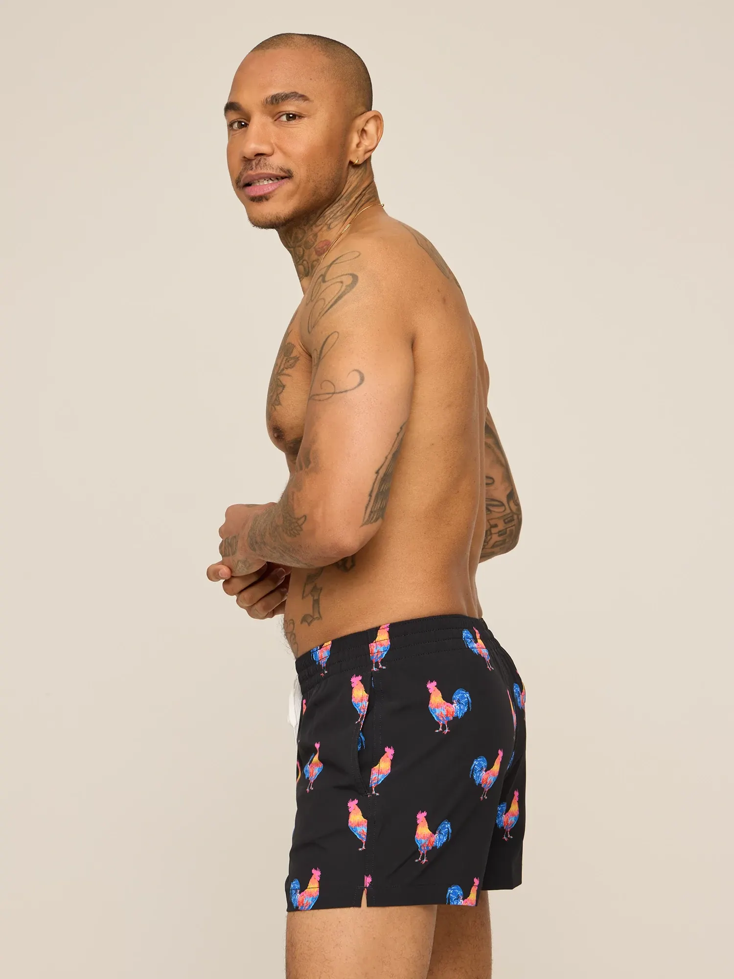 The Cockadoodle Doozies 4" (Classic Lined Swim Trunk)