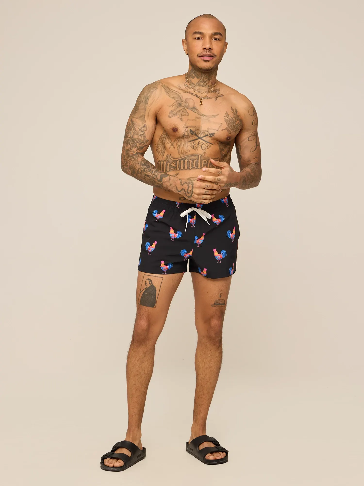 The Cockadoodle Doozies 4" (Classic Lined Swim Trunk)