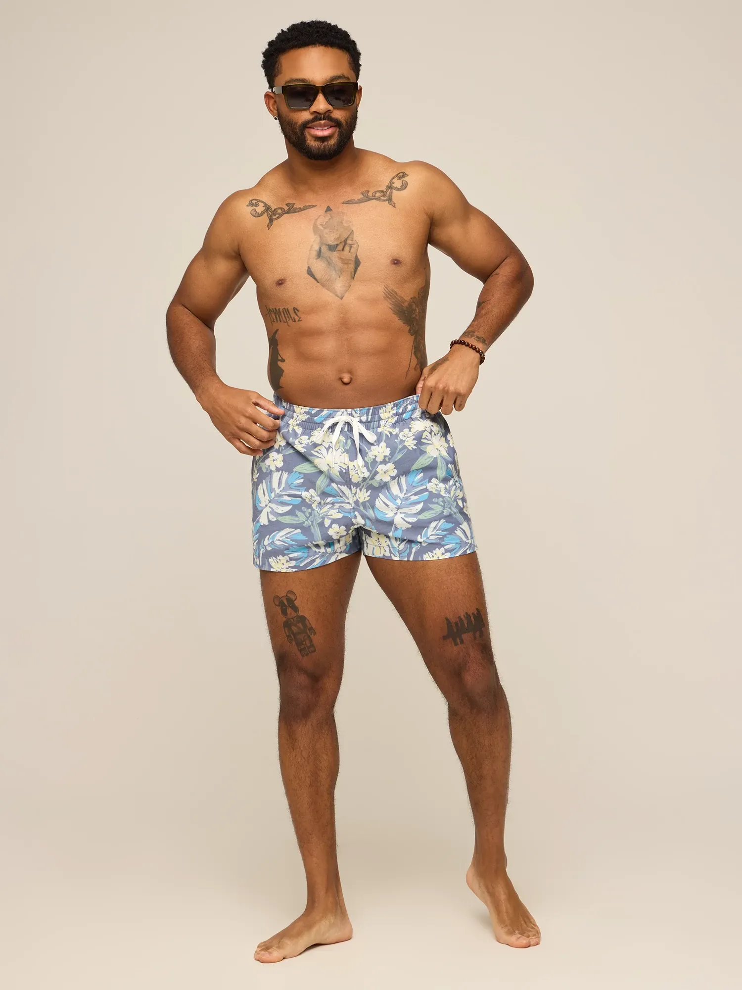 The Starry Night Stems 4" (Classic Lined Swim Trunk)