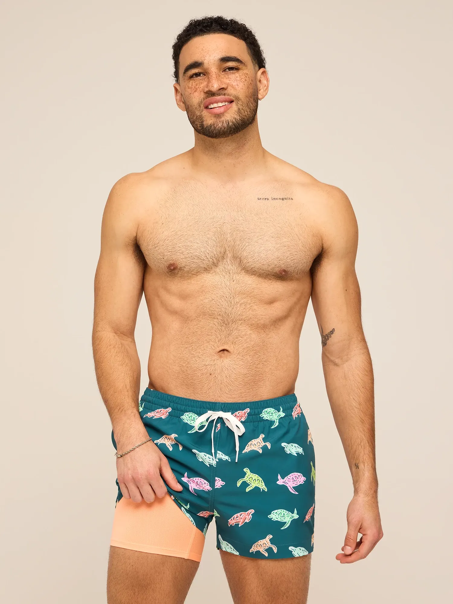 The Turtally Awesomes 4" (Classic Lined Swim Trunk)