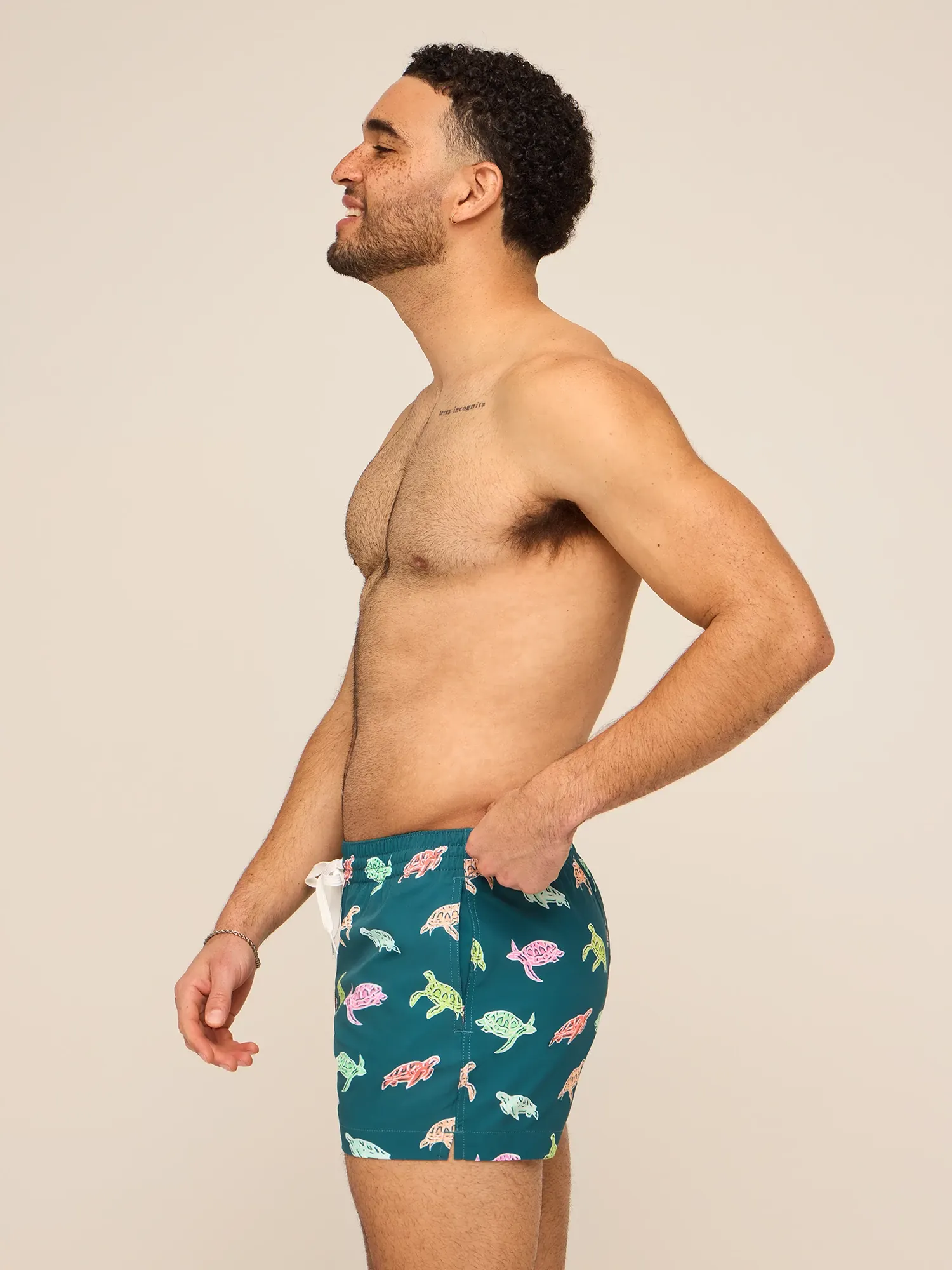 The Turtally Awesomes 4" (Classic Lined Swim Trunk)