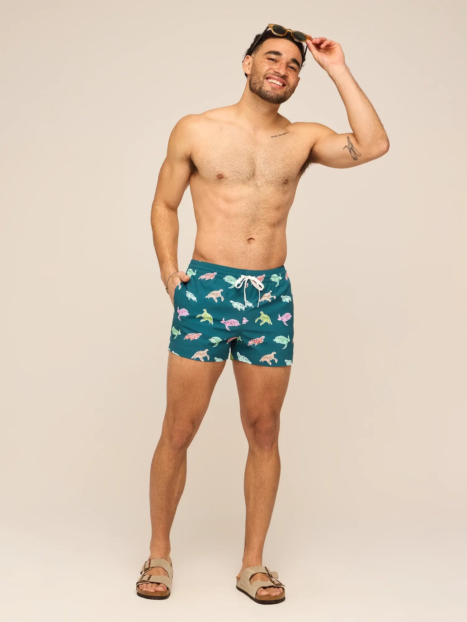 The Turtally Awesomes 4" (Classic Lined Swim Trunk)