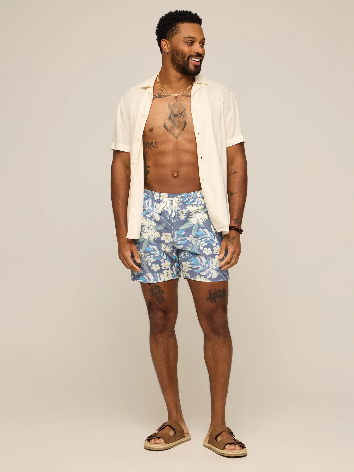 The Starry Night Stems 5.5" (Classic Lined Swim Trunk)