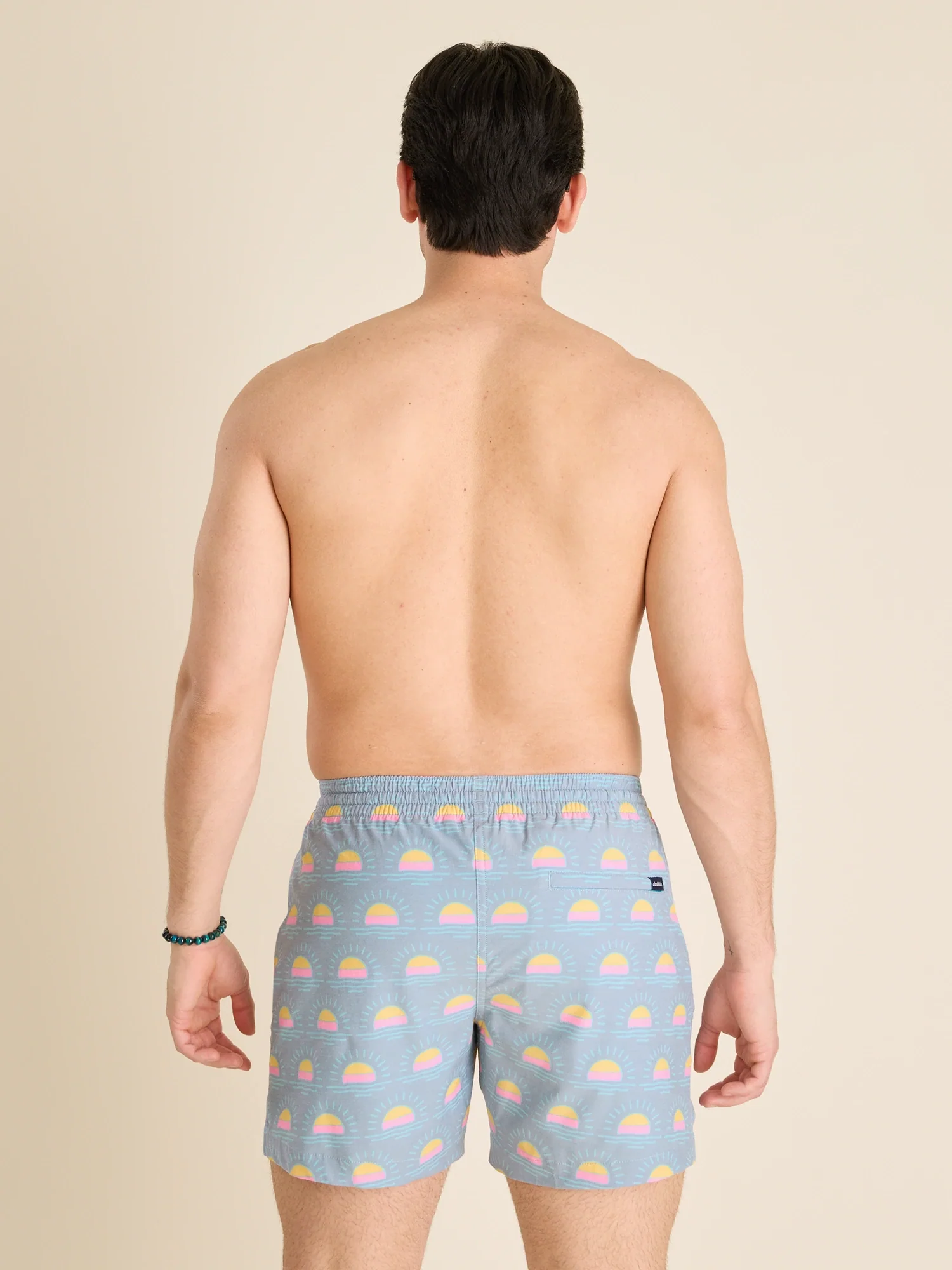 The Heat Waves- Gray 5.5" (Classic Lined Swim Trunk)
