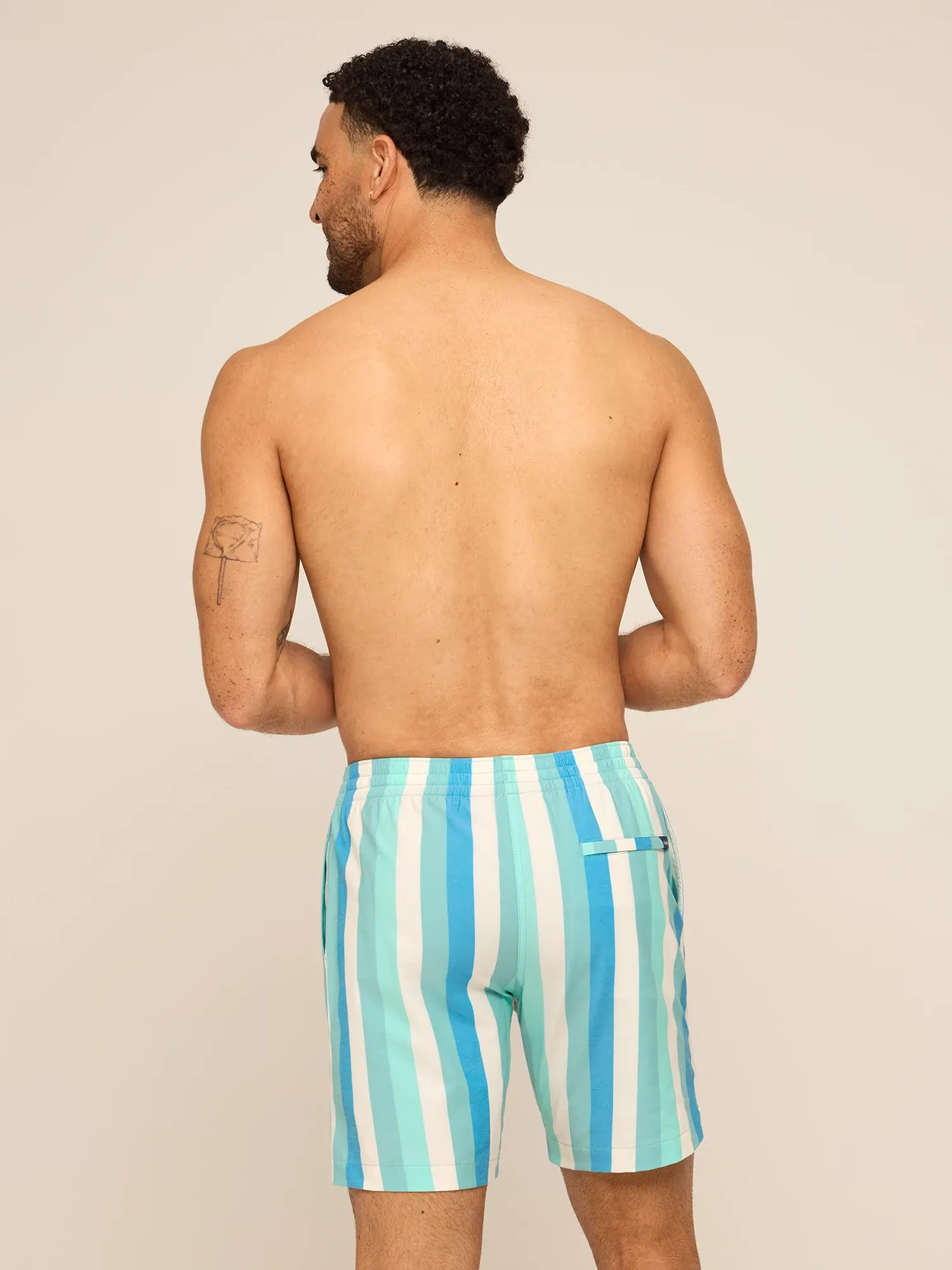 The Eversea Stripes 7" (Classic Lined Swim Trunk)