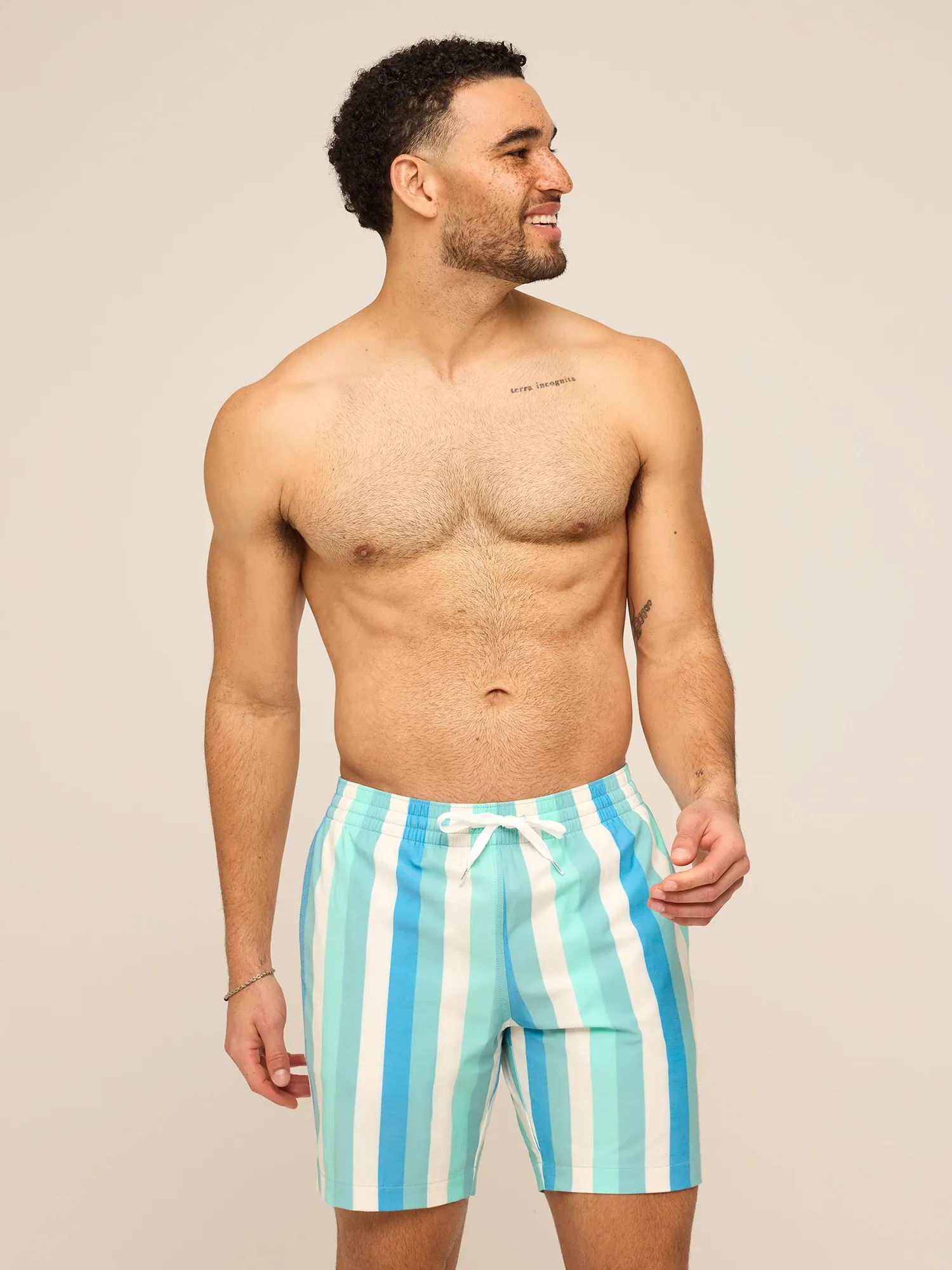 The Eversea Stripes 7" (Classic Lined Swim Trunk)