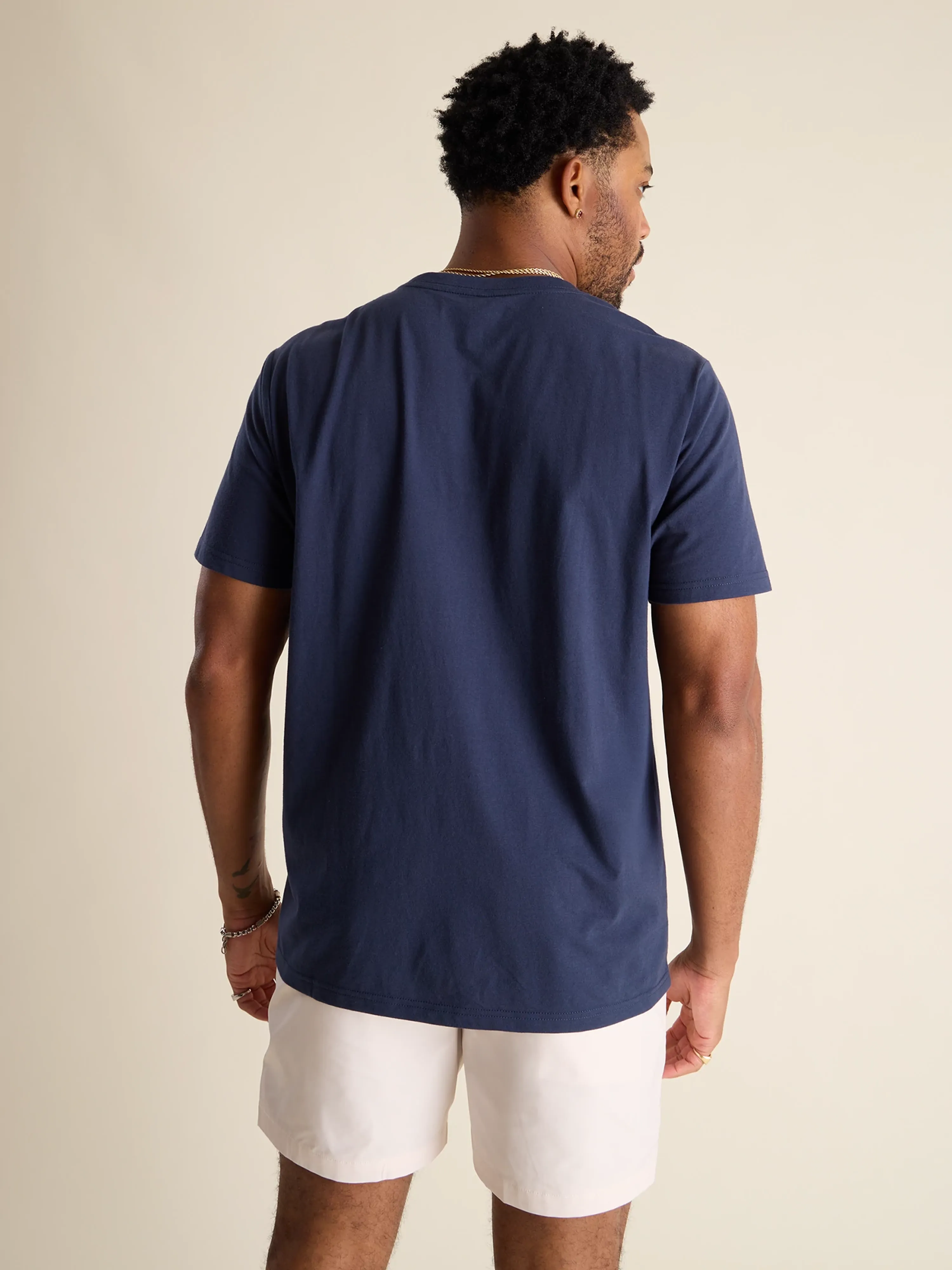 The No Brainer (Non Pocket Graphic T-Shirt) - Navy