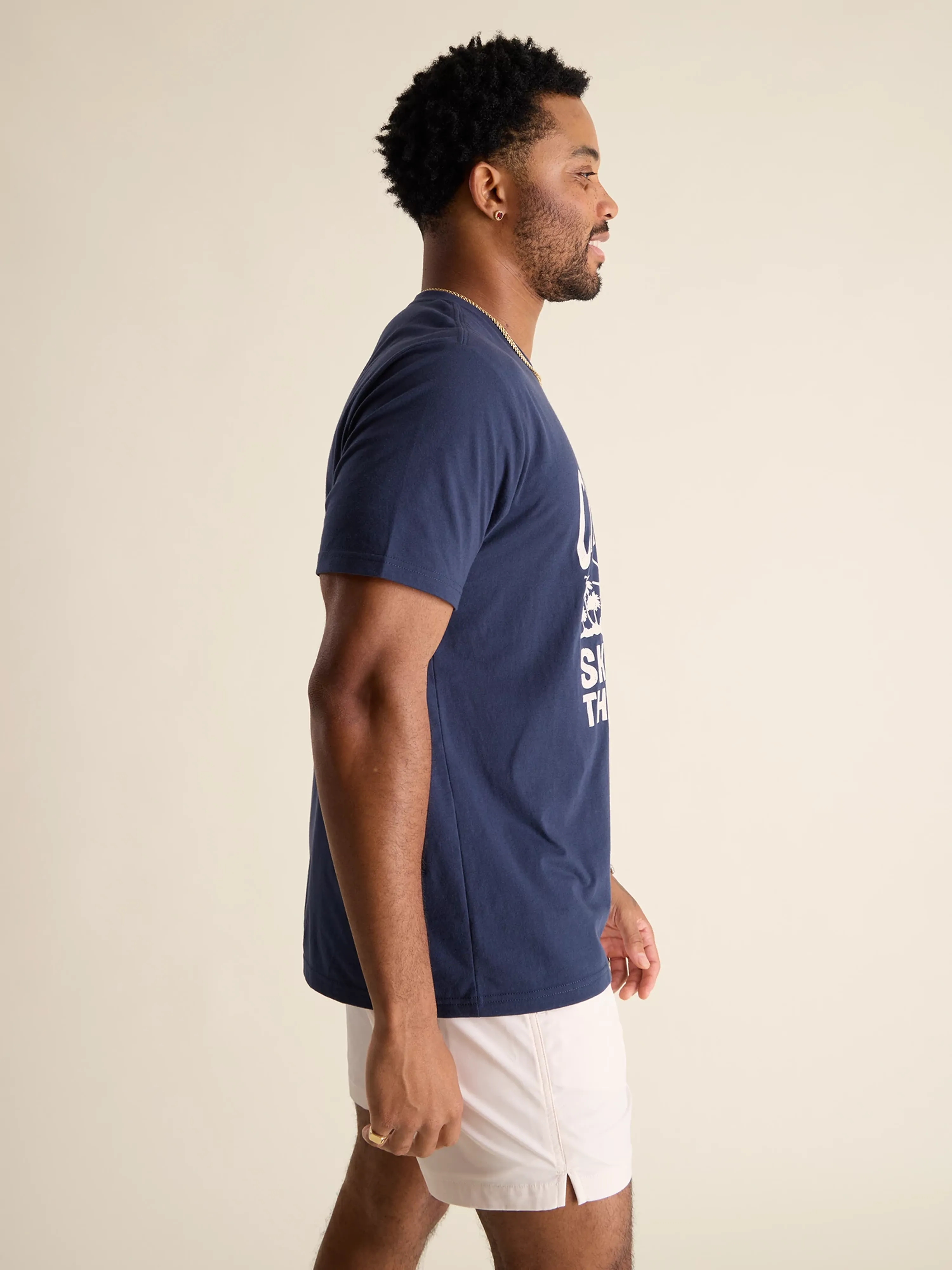 The No Brainer (Non Pocket Graphic T-Shirt) - Navy