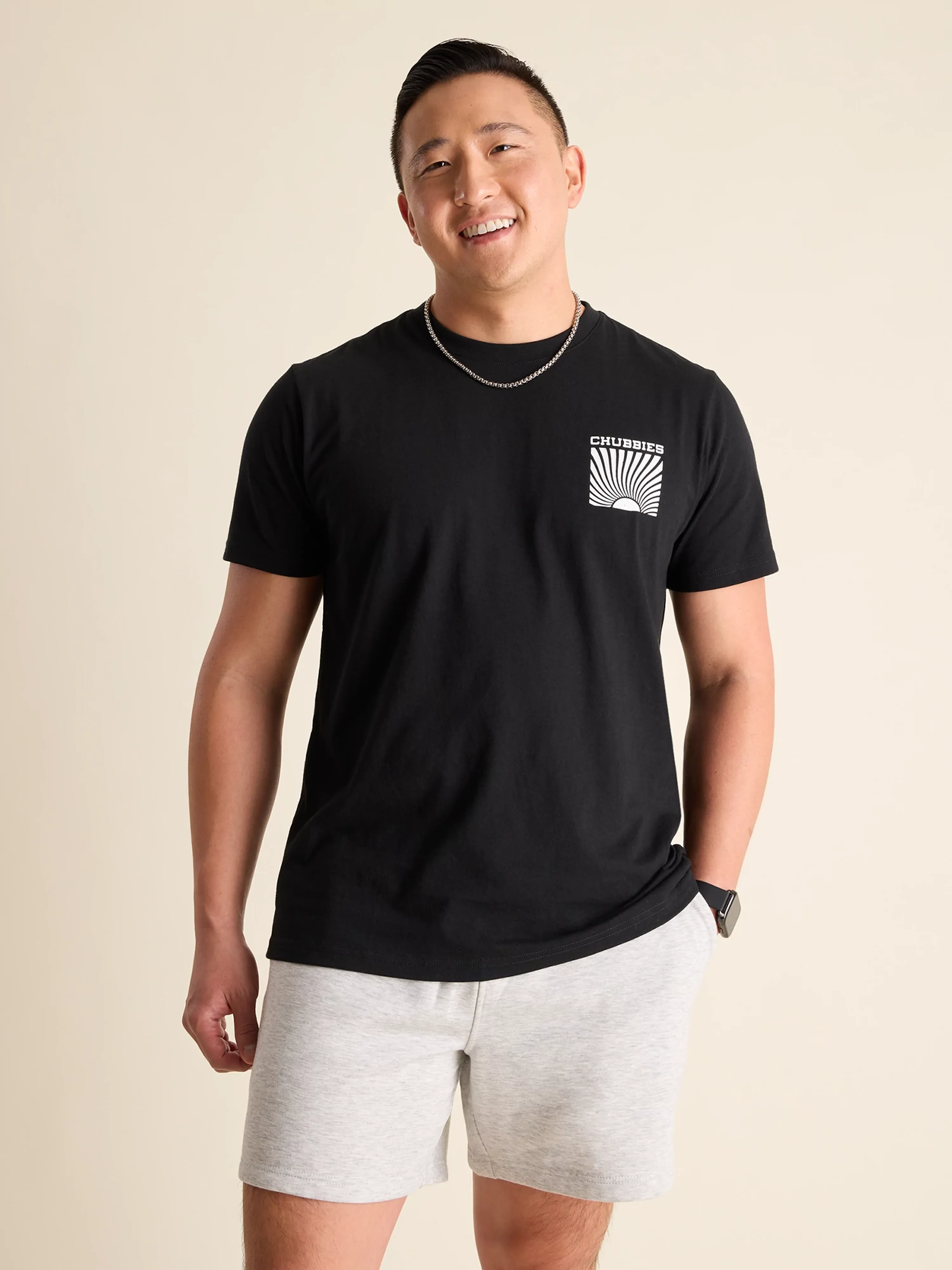 The Five Thighs (Non Pocket Graphic T-Shirt) - Black