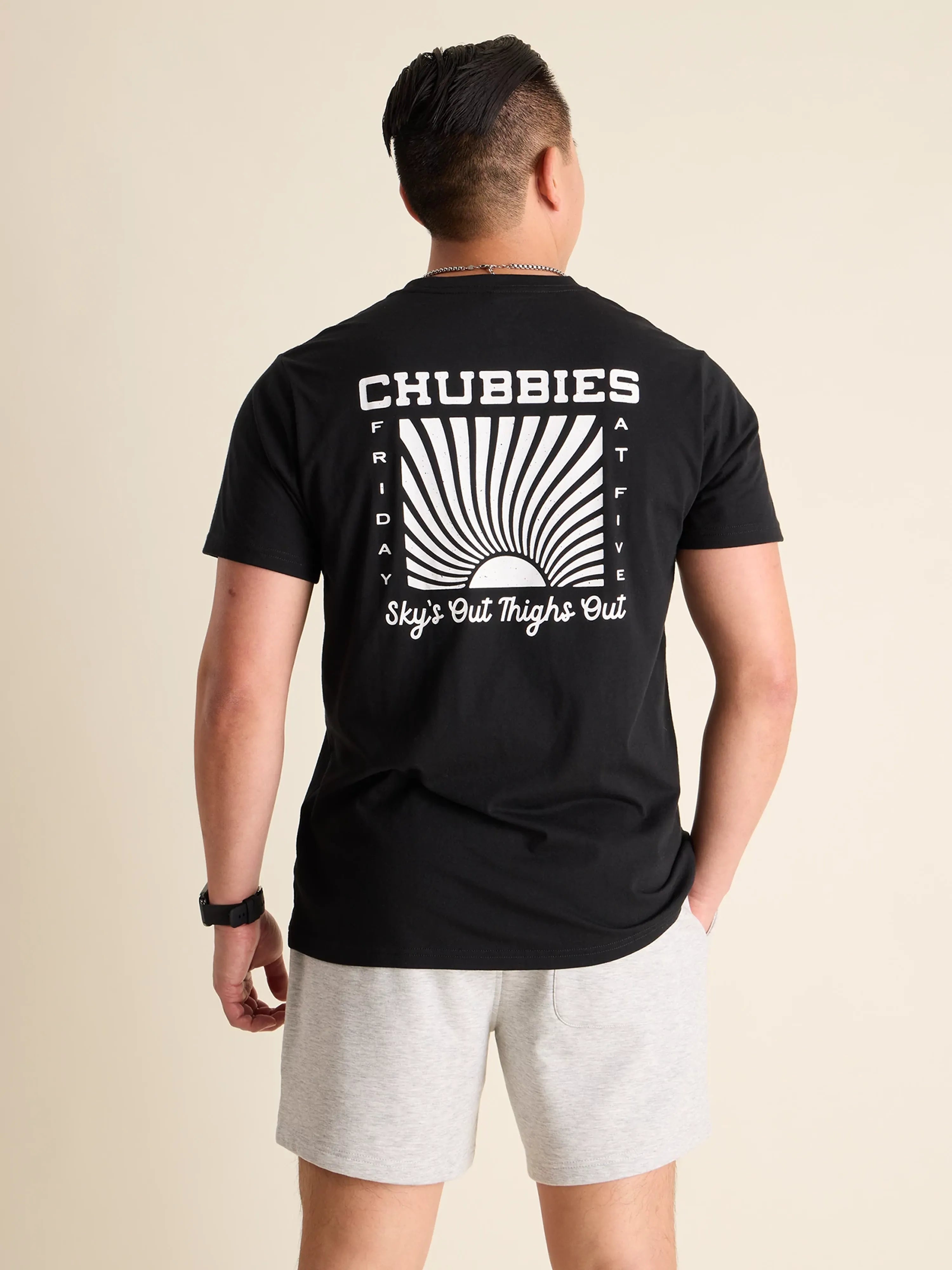 The Five Thighs (Non Pocket Graphic T-Shirt) - Black
