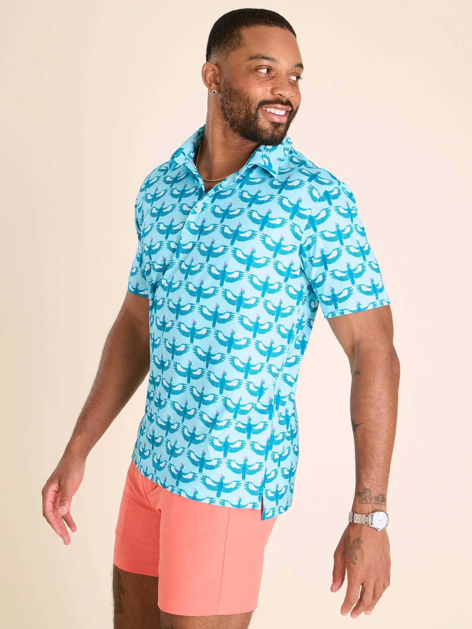 The Birds Of A Feather- Blue (Performance Polo)