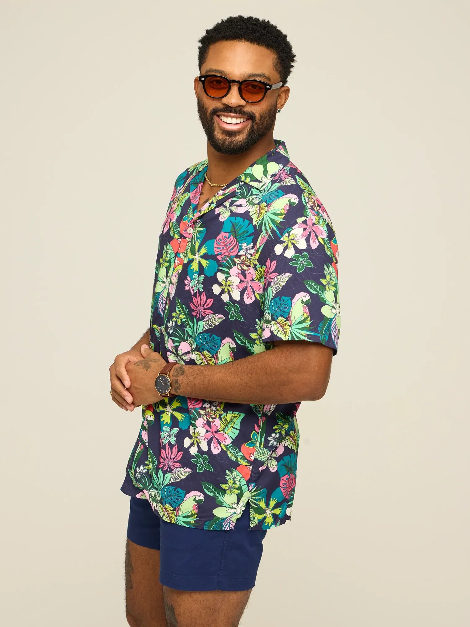 5232-the-canopy-rayon-sunday-shirt-navy-3.jpg The Canopy (Rayon Sunday Shirt)- Navy