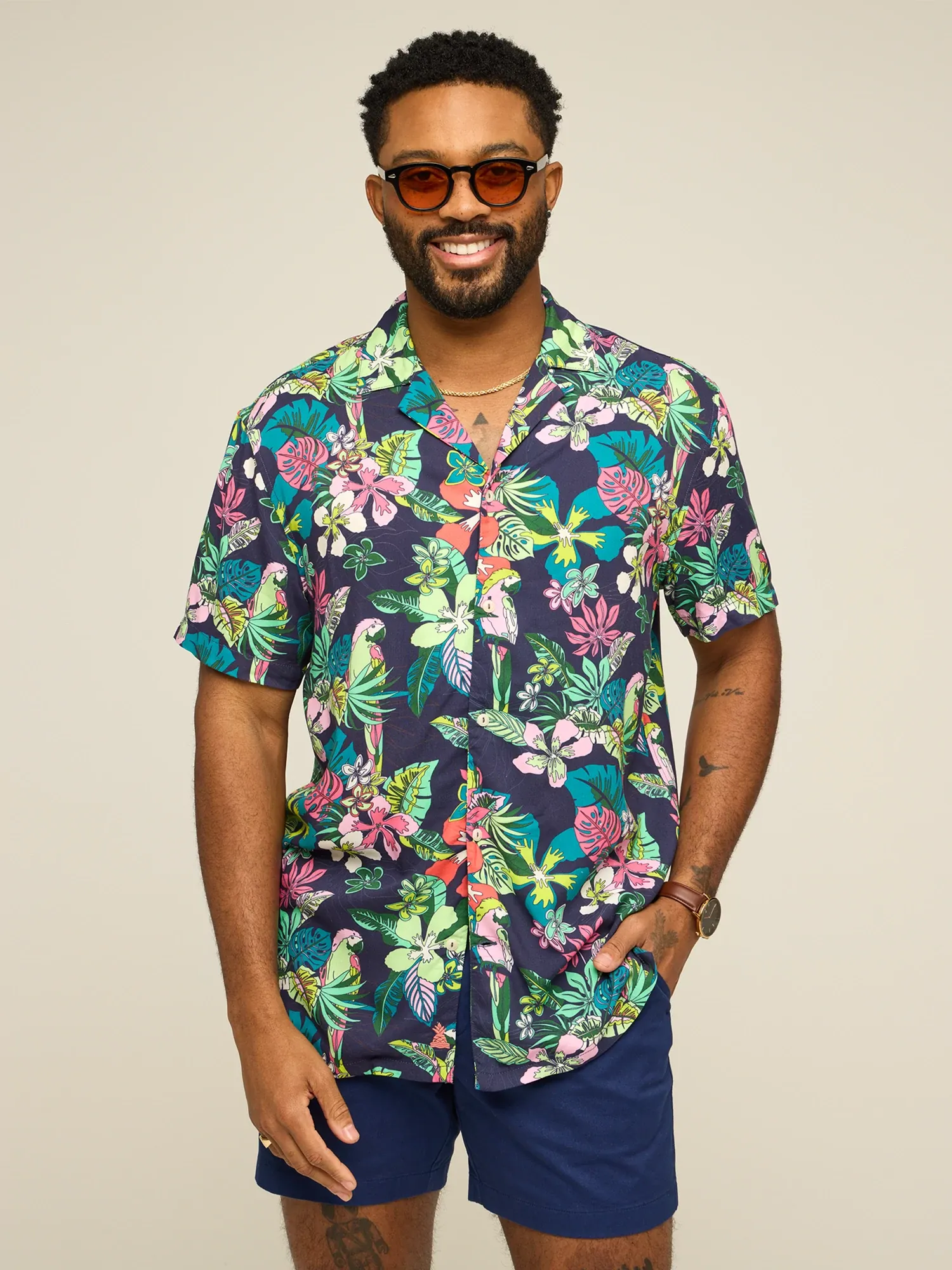 5232-the-canopy-rayon-sunday-shirt-navy-4.webp The Canopy (Rayon Sunday Shirt)- Navy