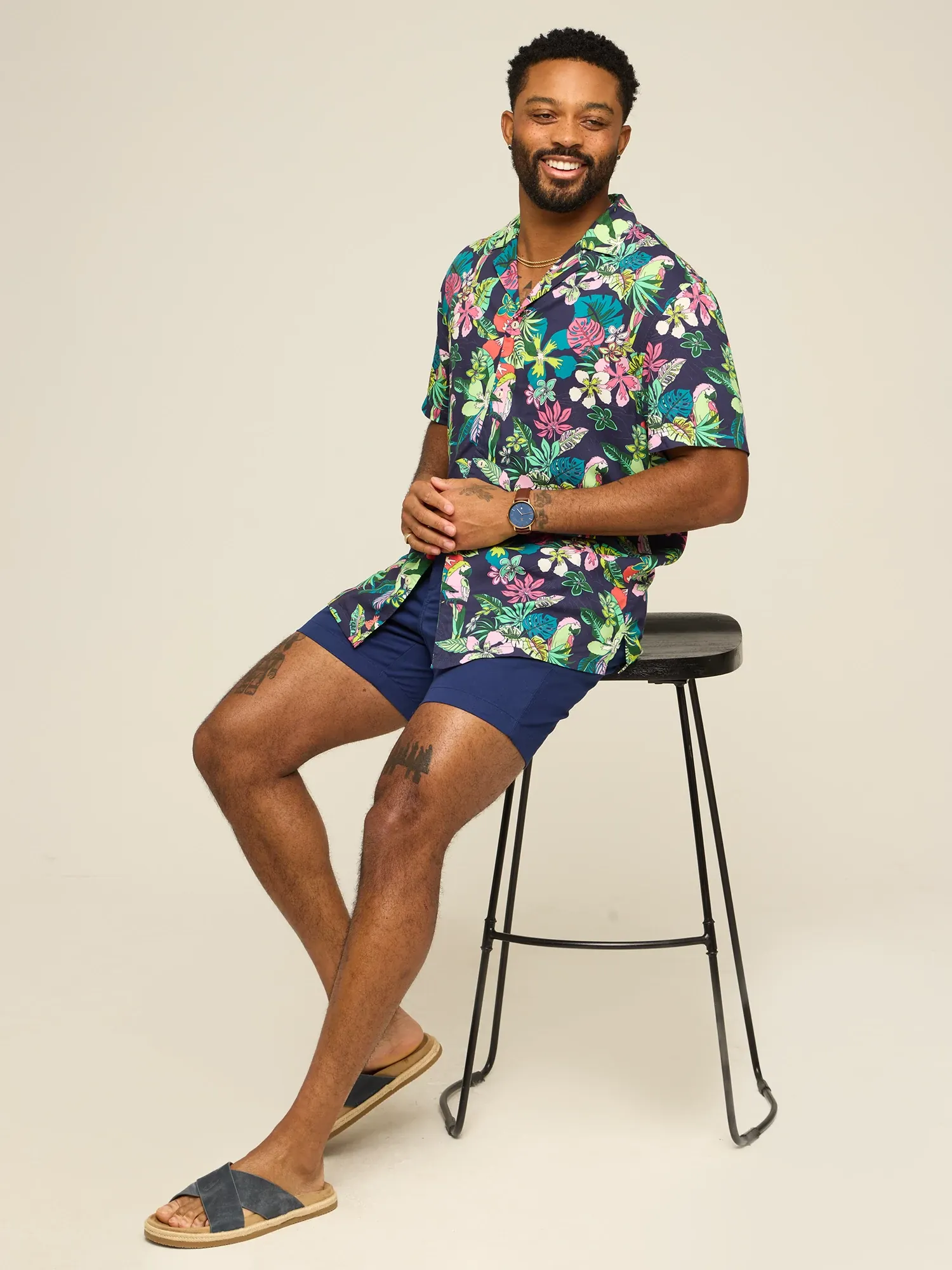 5232-the-canopy-rayon-sunday-shirt-navy-5.webp The Canopy (Rayon Sunday Shirt)- Navy