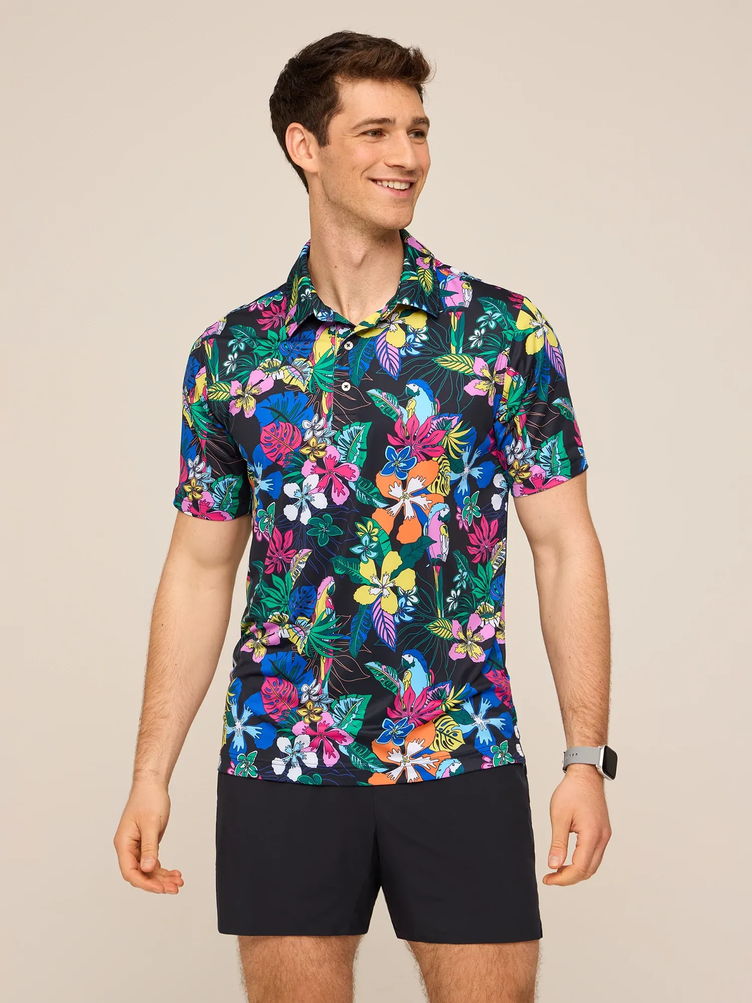 The Deep Floral (Performance Polo)