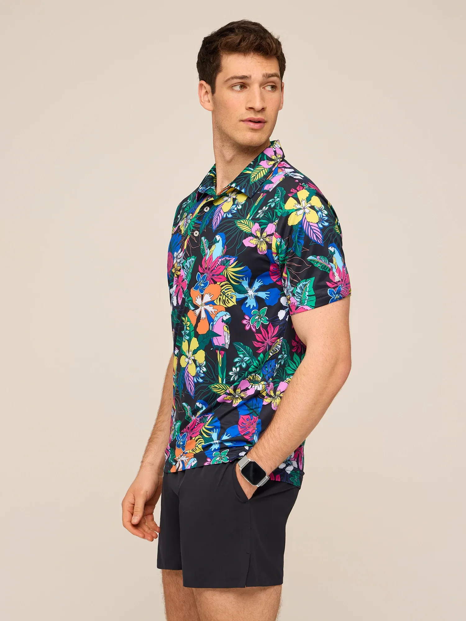The Deep Floral (Performance Polo)