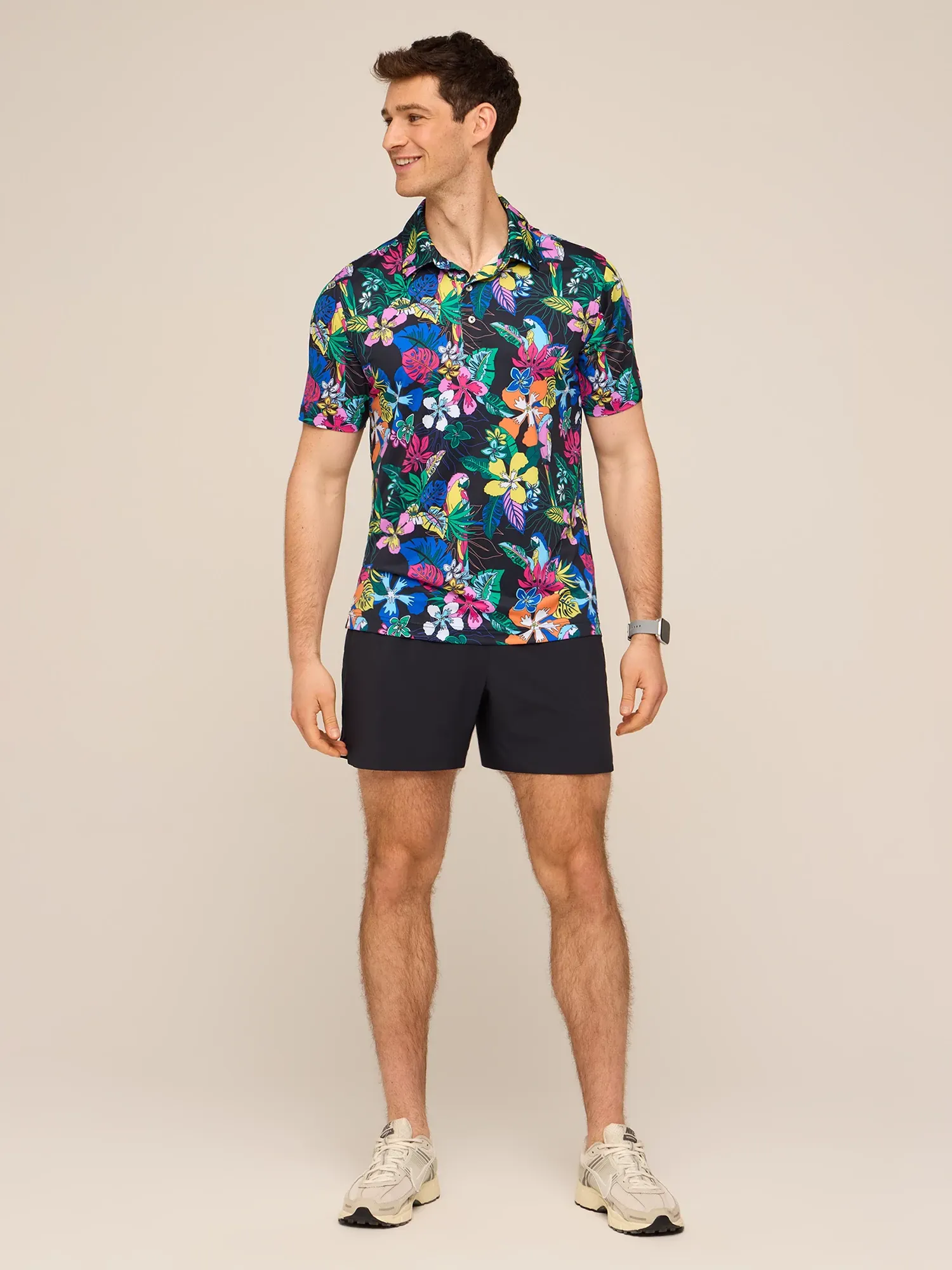 The Deep Floral (Performance Polo)