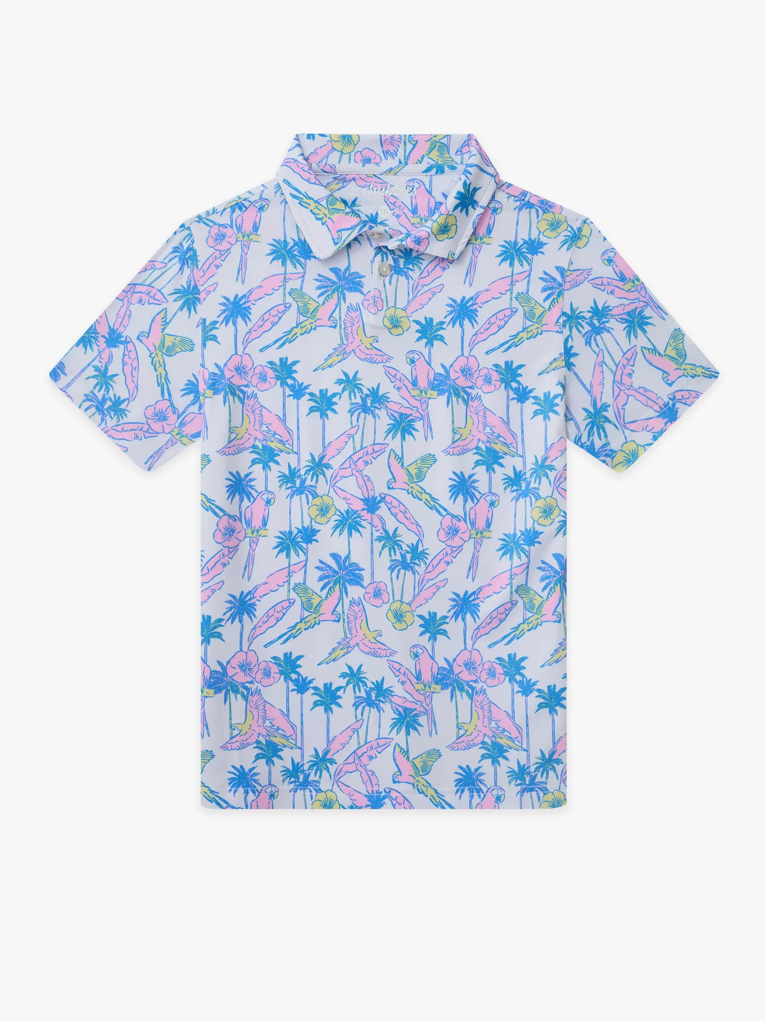 The Flock Party (Boys Performance Polo)- White