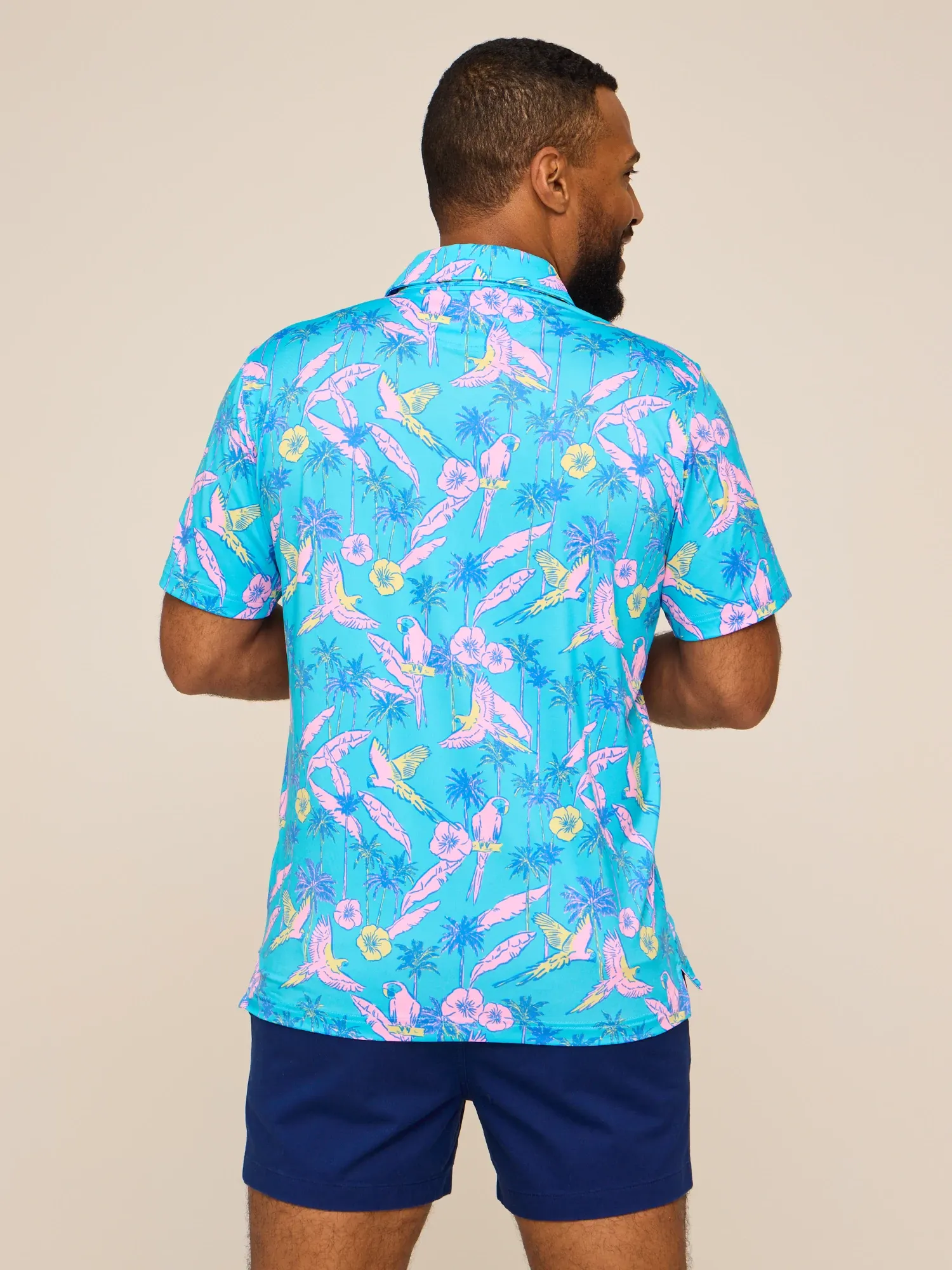 The Flock Party (Performance Polo)- Turquoise