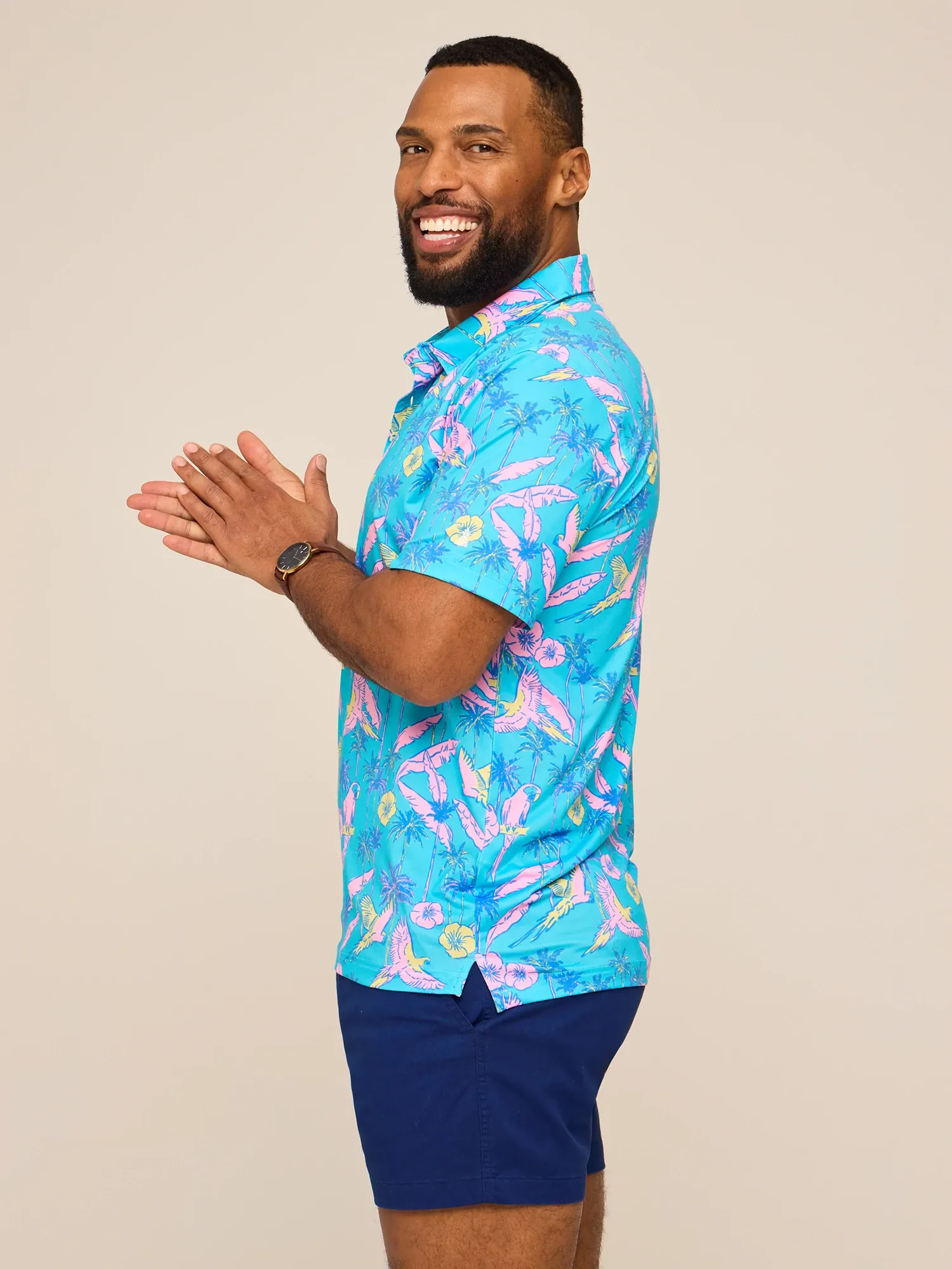 The Flock Party (Performance Polo)- Turquoise
