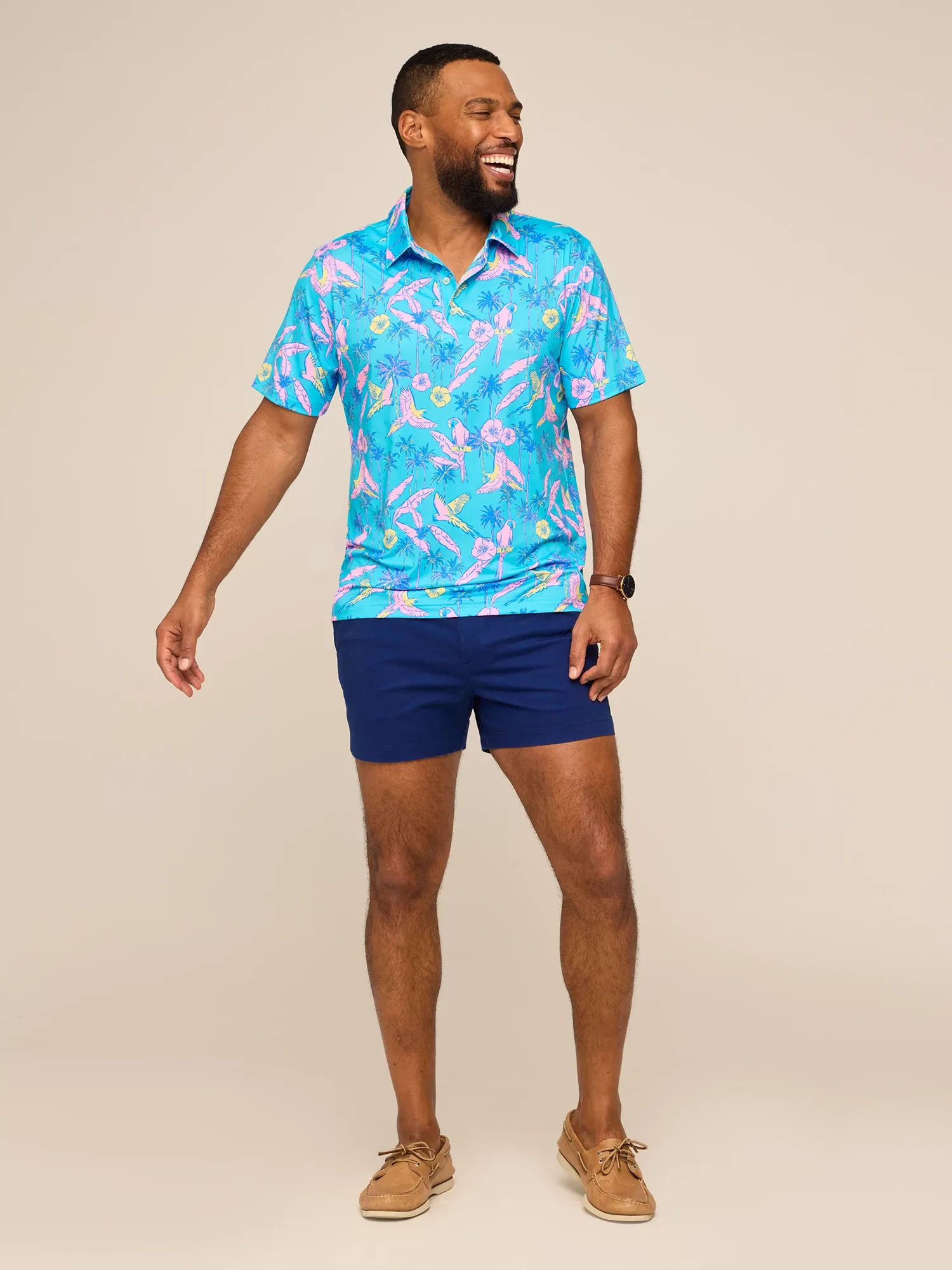 The Flock Party (Performance Polo)- Turquoise