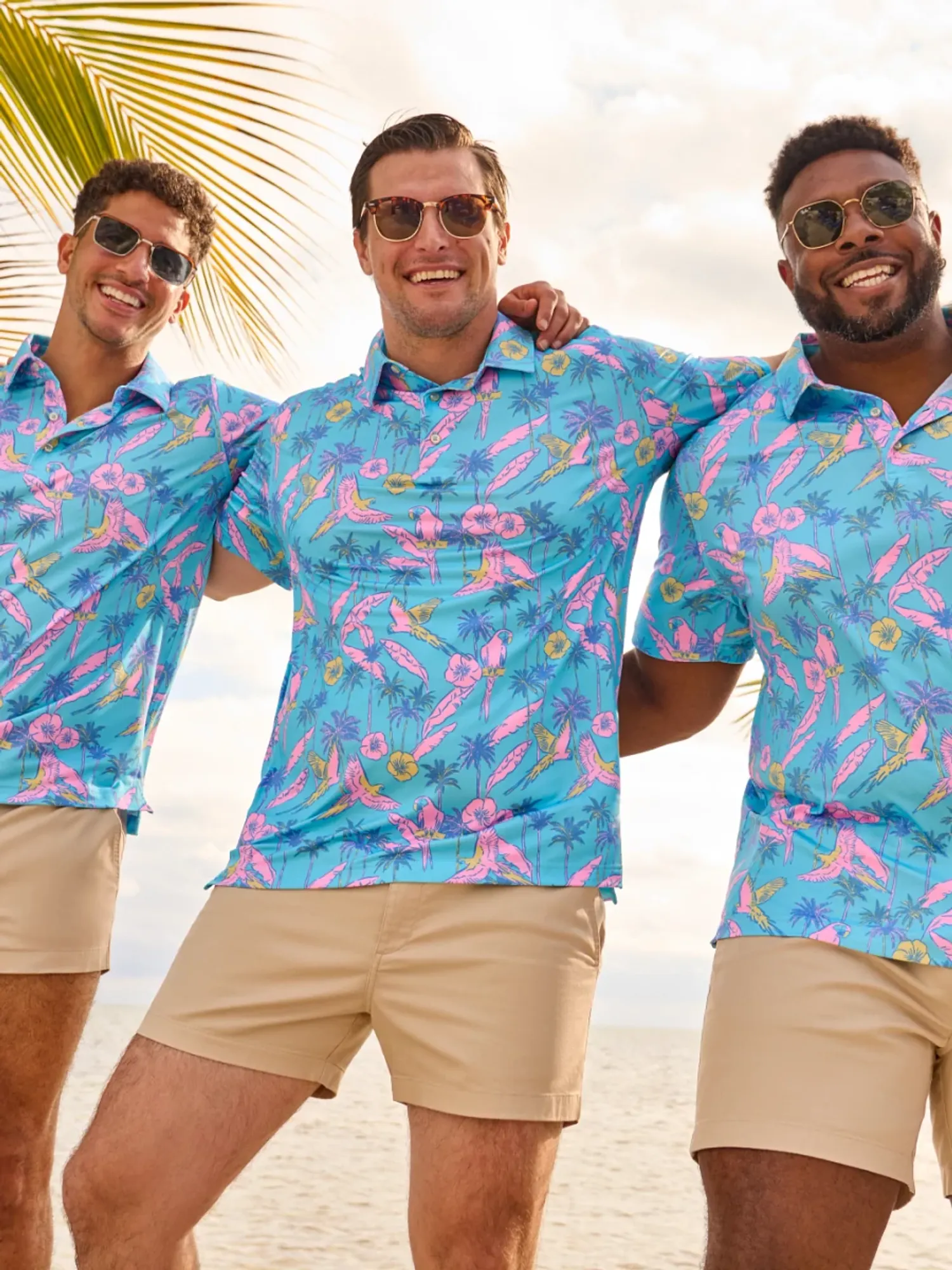 The Flock Party (Performance Polo)- Turquoise