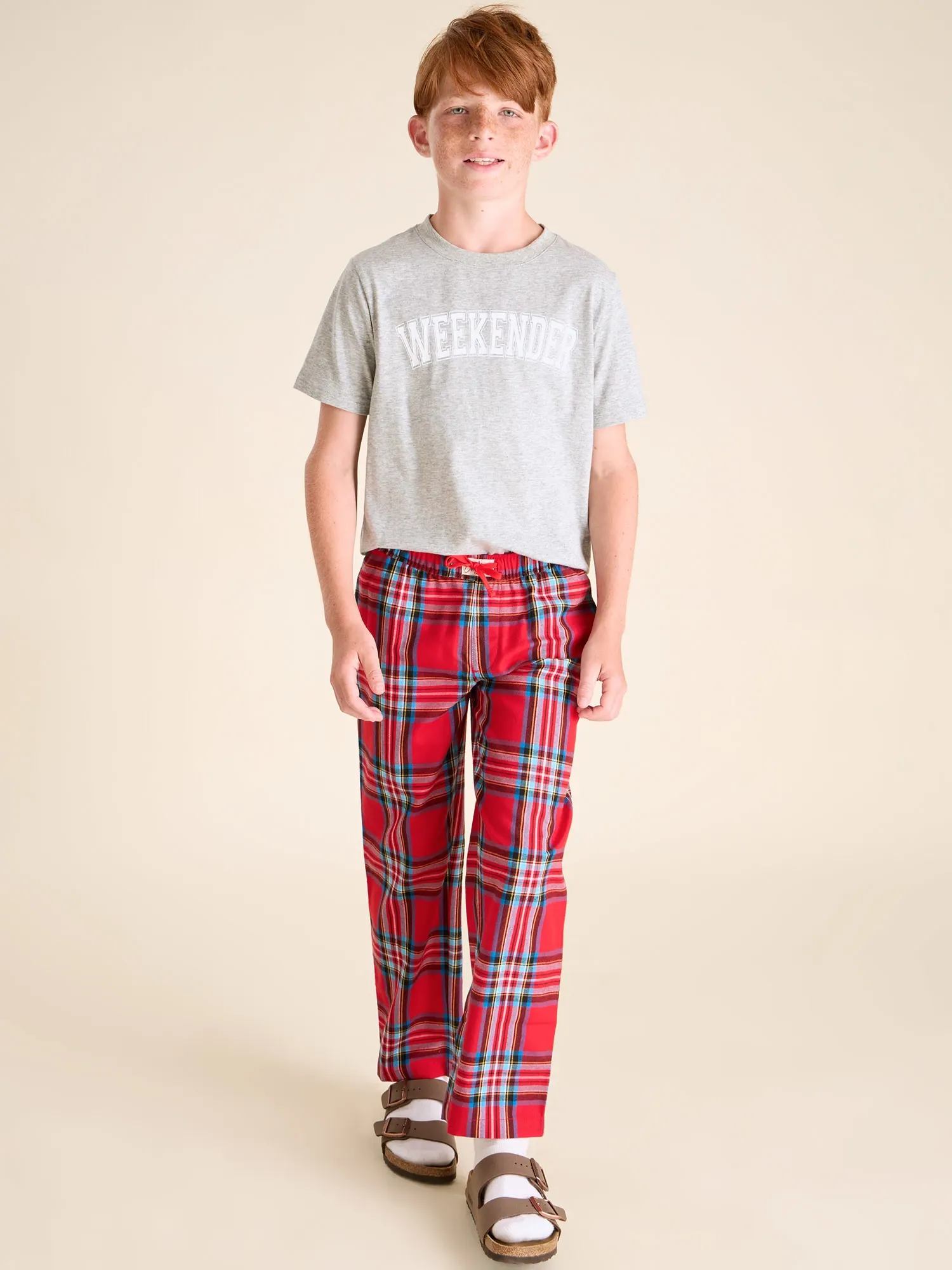 The Holly Jolly Stitchs (Boys Flannel PJ Pants)
