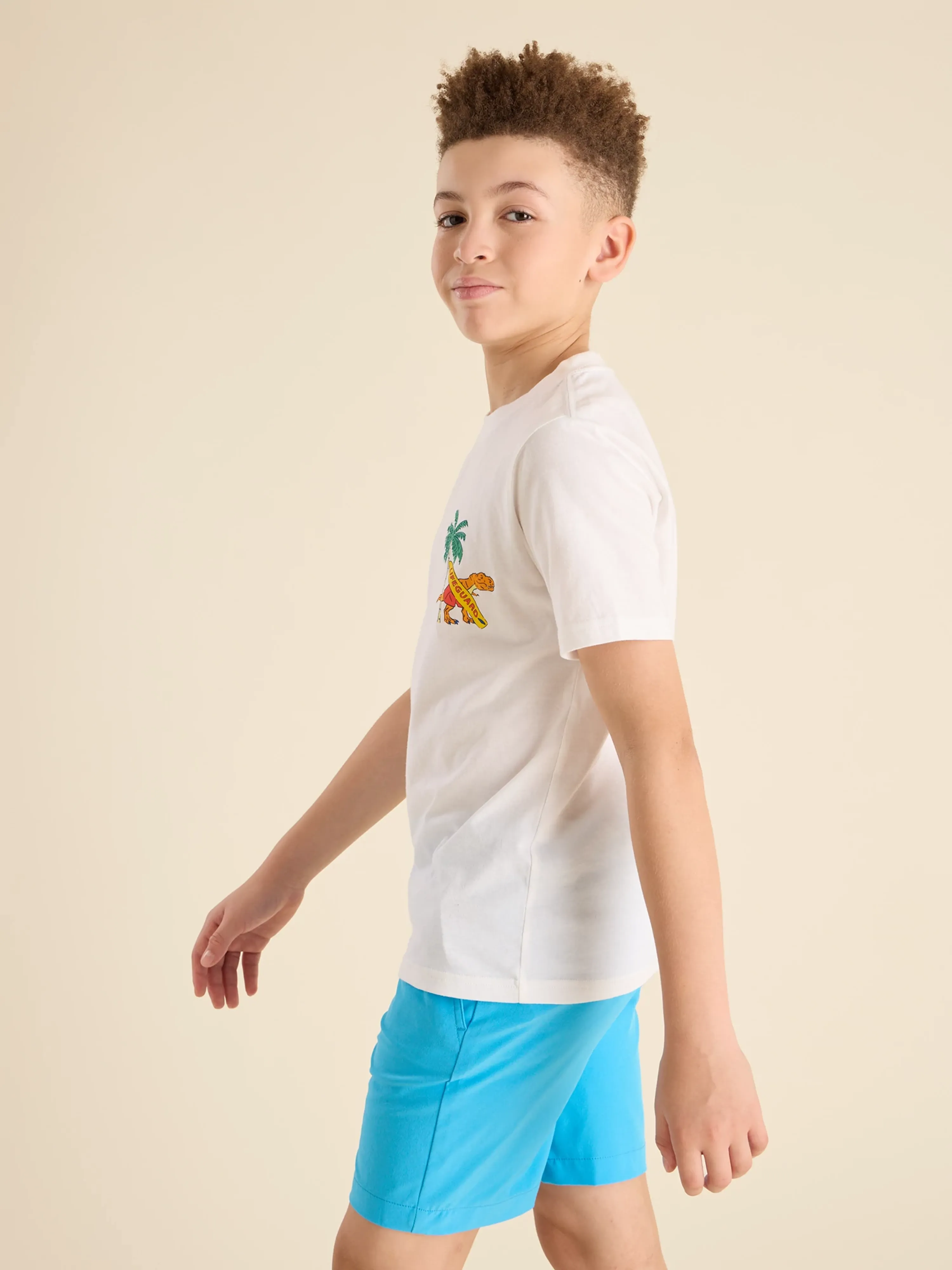 The Lifeguard Dino (Boys Non Pocket T-Shirt)