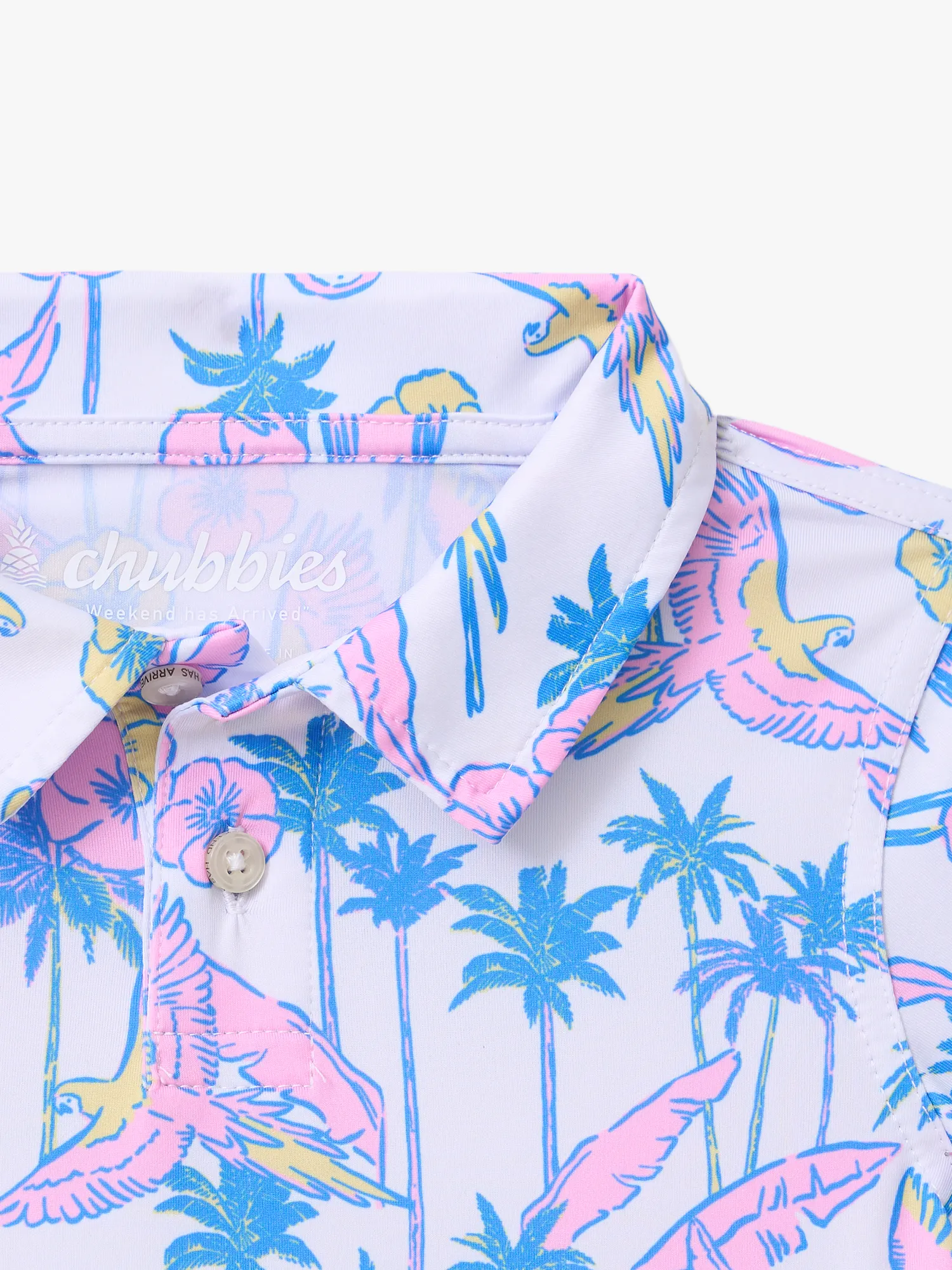 The Lil Flock Party (Toddler Performance Polo)- White