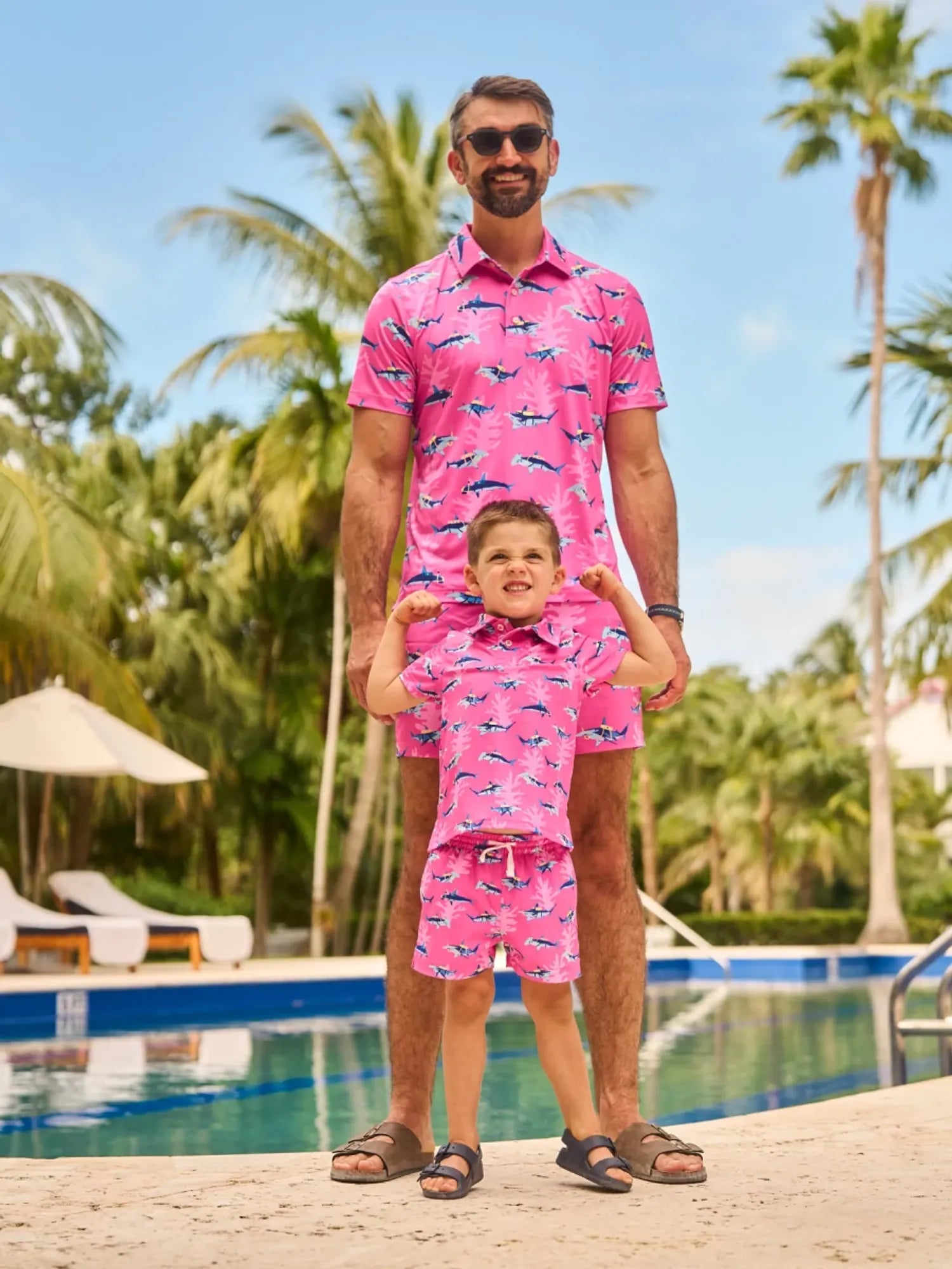 The Lil Great Pink Shark (Toddler Performance Polo)