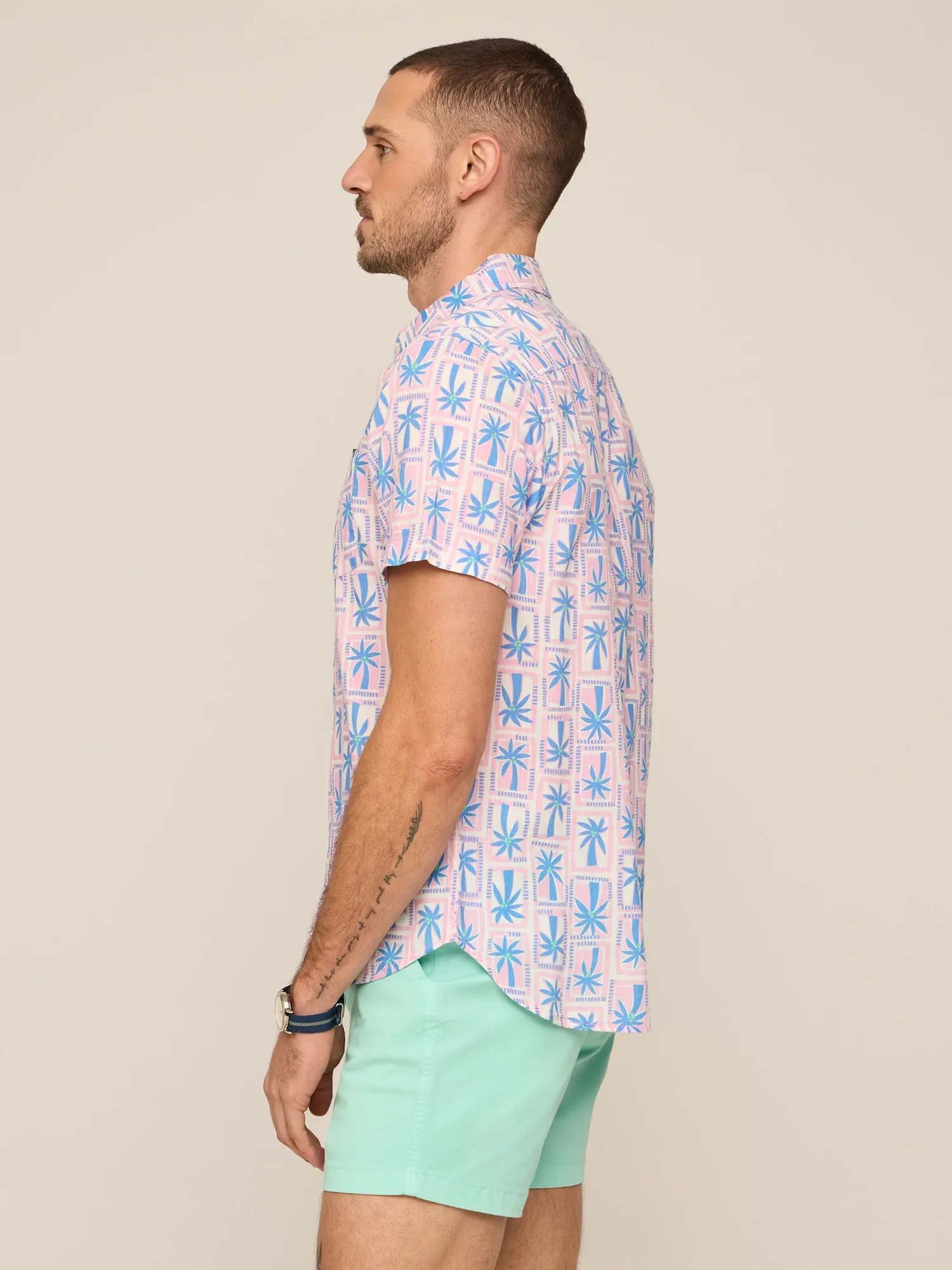 The Miami Mosaic (Resort Weave Friday Shirt)- Pink